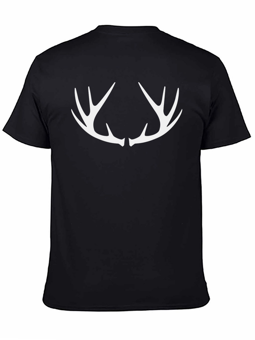 Antler Graphic Tee - Black Crew Neck Casual Shirt