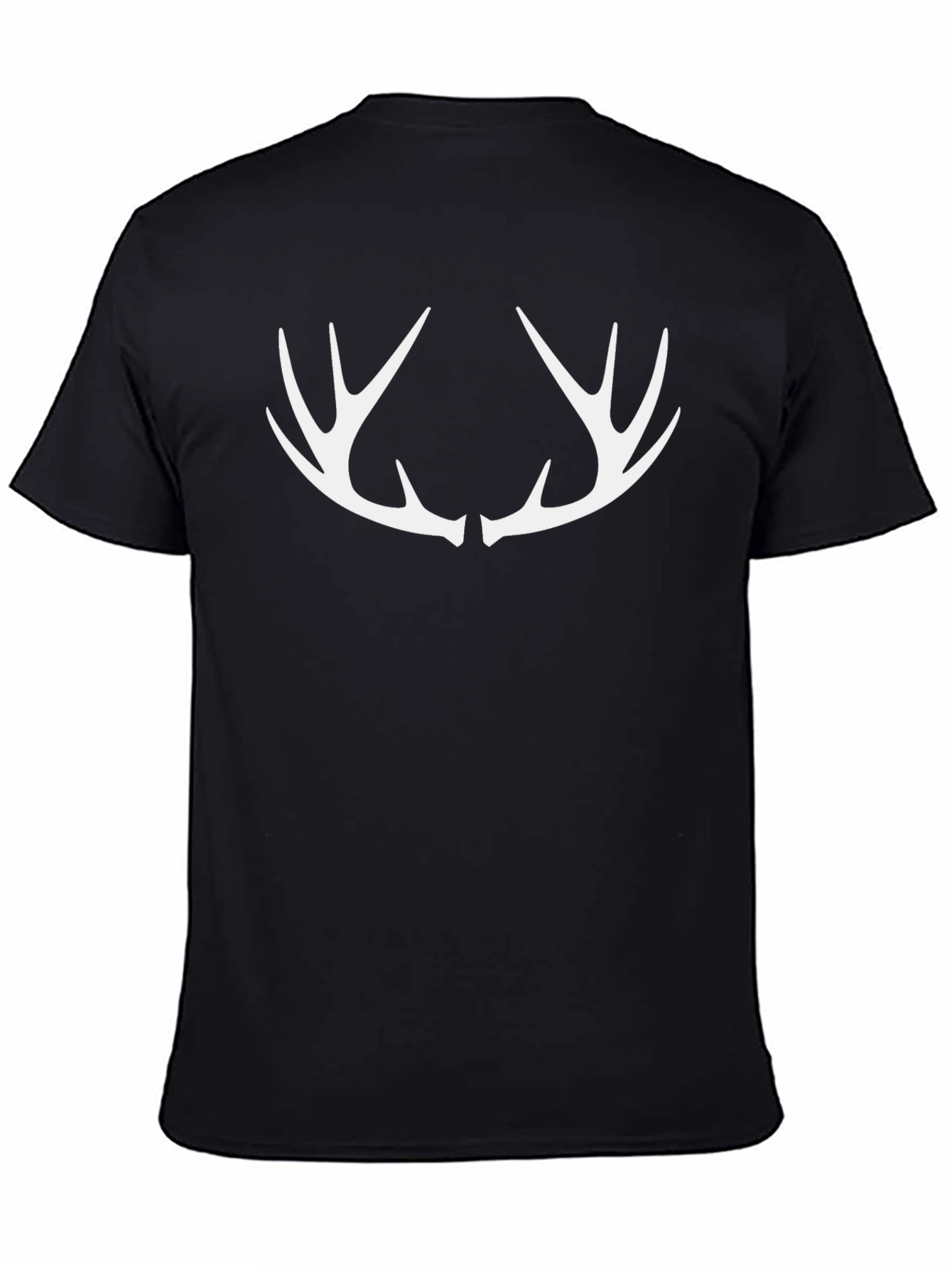 Antler Graphic Tee - Black Crew Neck Casual Shirt