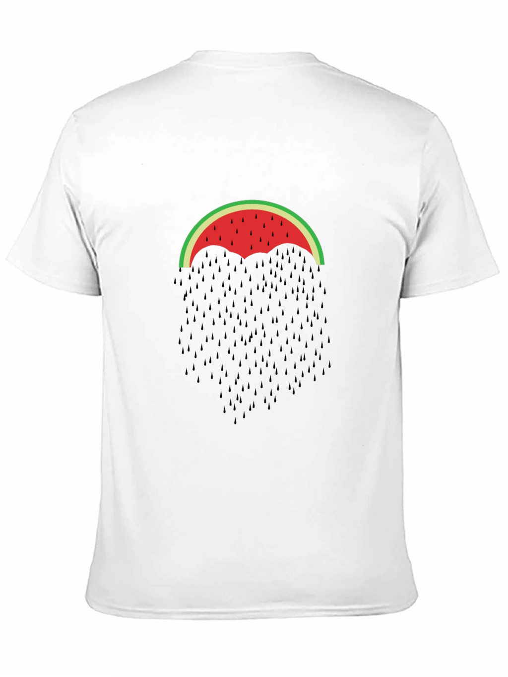 Watermelon Umbrella Graphic Tee - Black Cotton T-Shirt