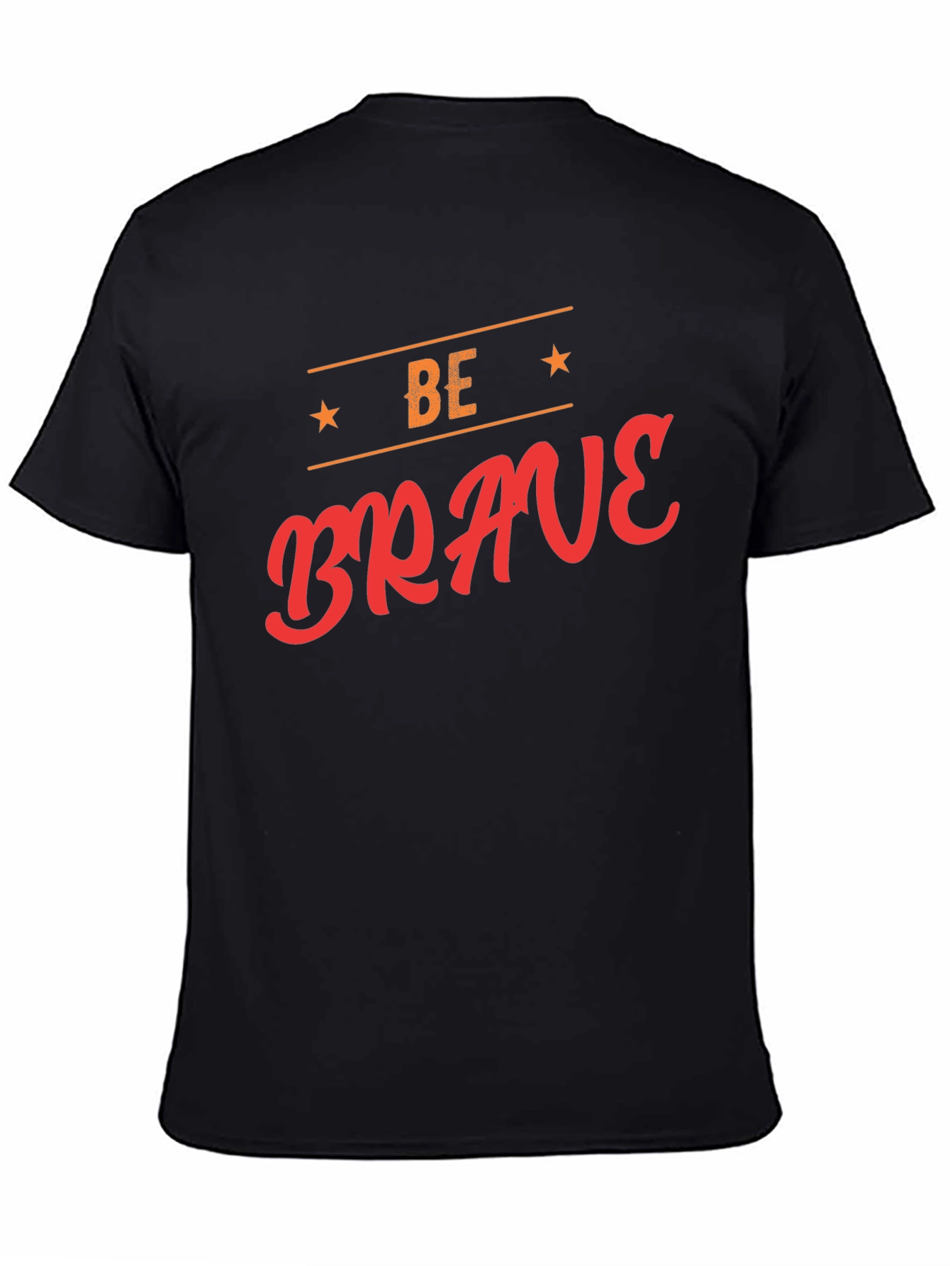 Be Brave Graphic Tee - Black Cotton T-Shirt