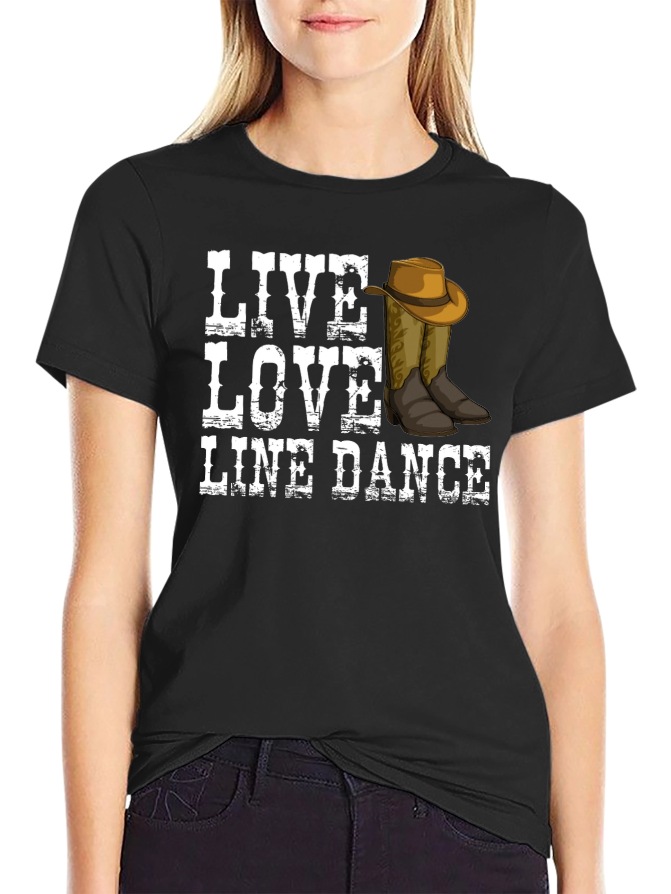 Live Love Line Dance Graphic Tee