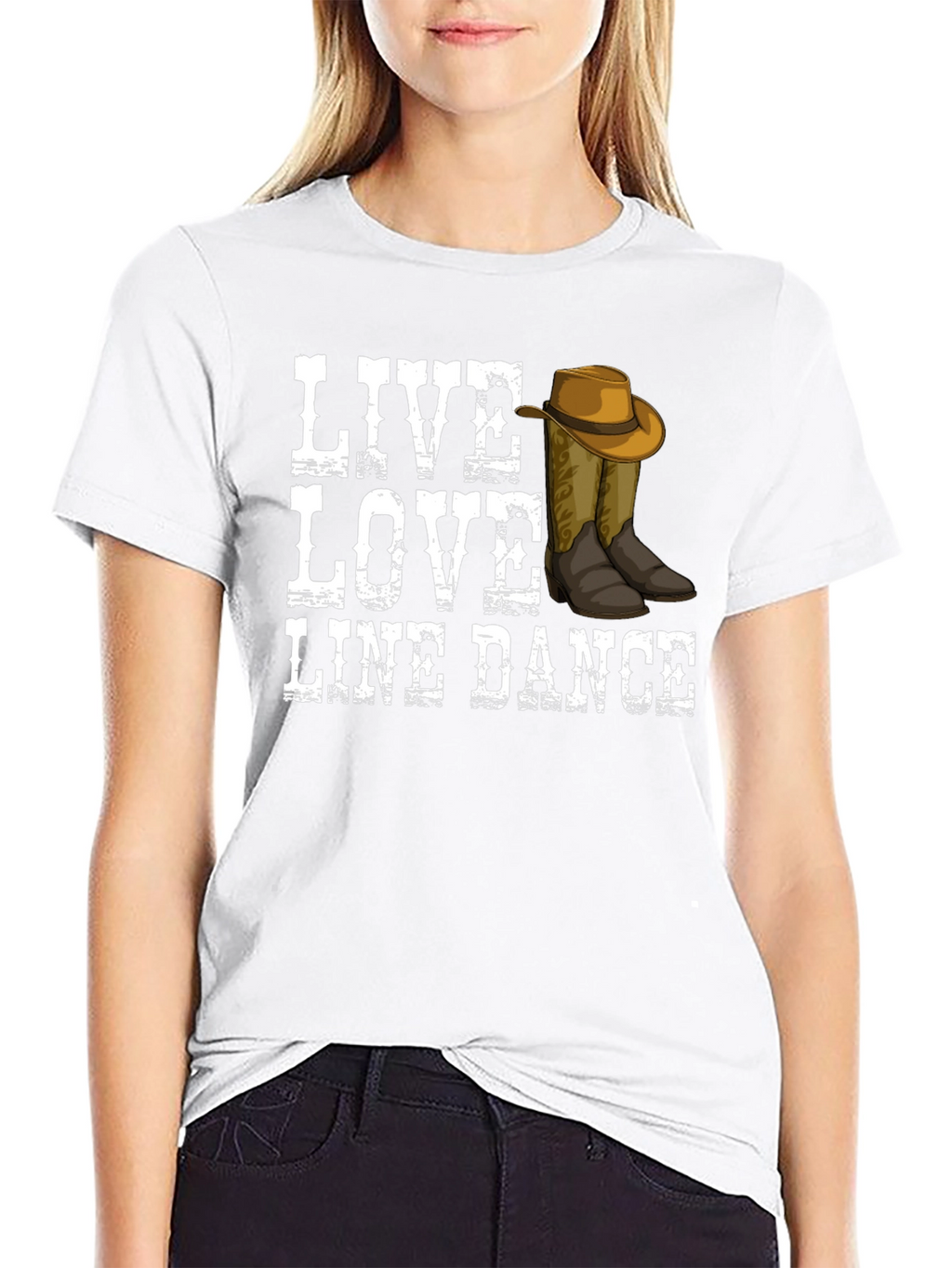 Live Love Line Dance Graphic Tee