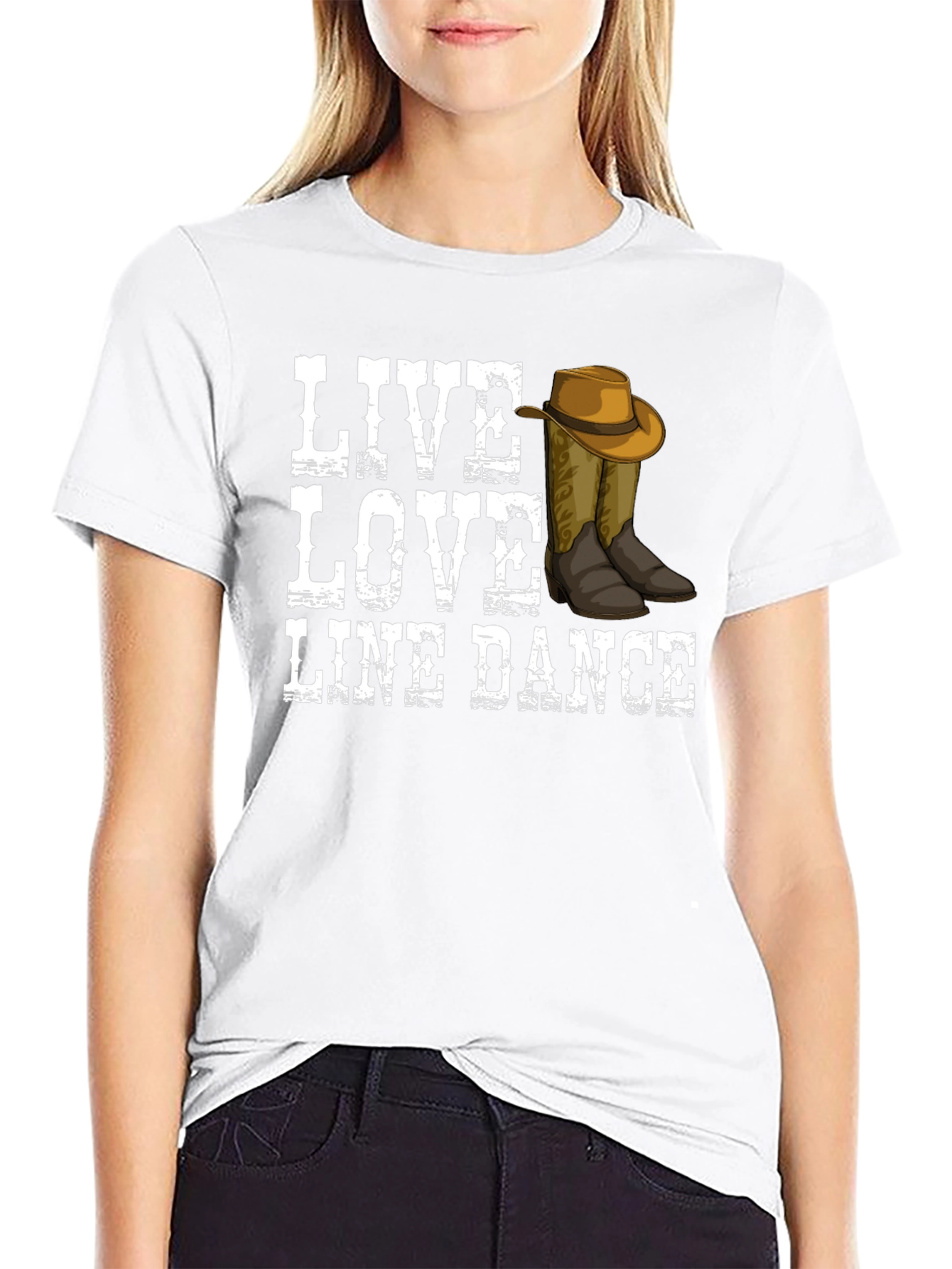 Live Love Line Dance Graphic Tee