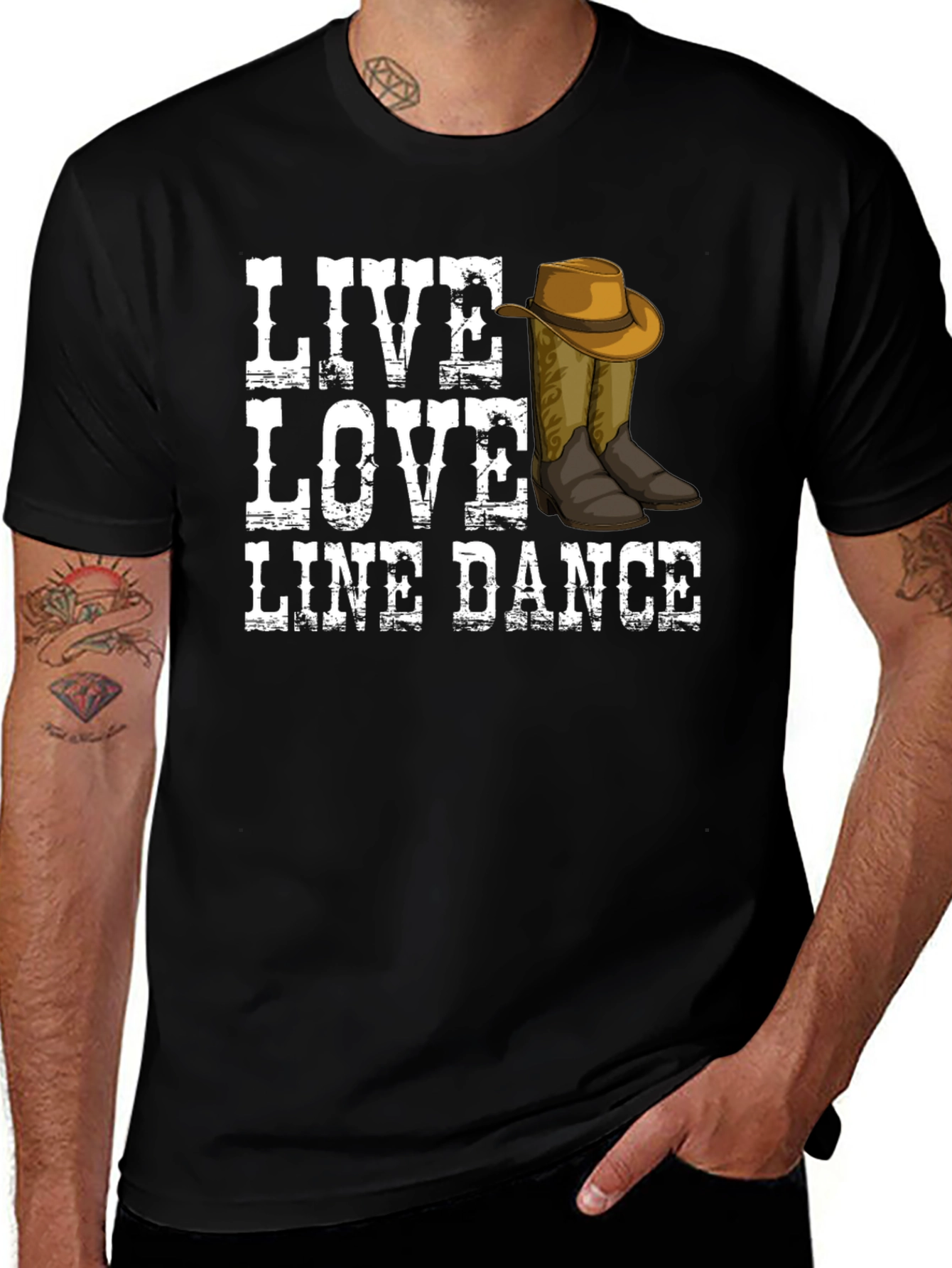 Live Love Line Dance Graphic Tee