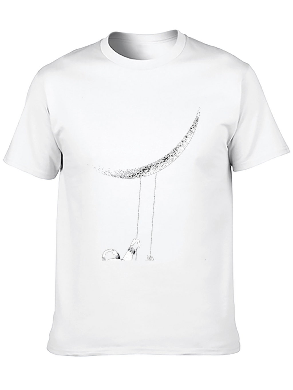 Moon Swing Graphic Tee - Black Casual T-Shirt
