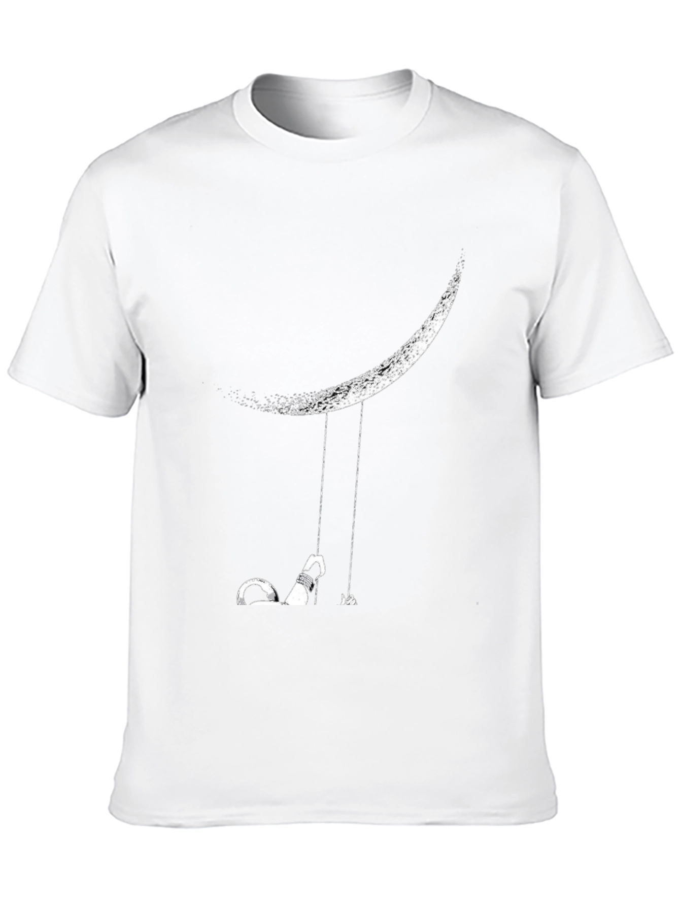 Moon Swing Graphic Tee - Black Casual T-Shirt