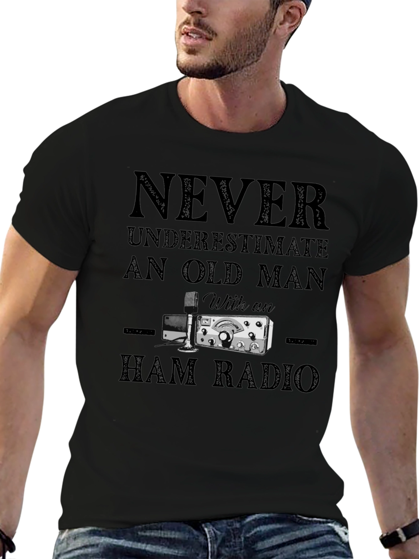 Old Man Ham Radio T-Shirt