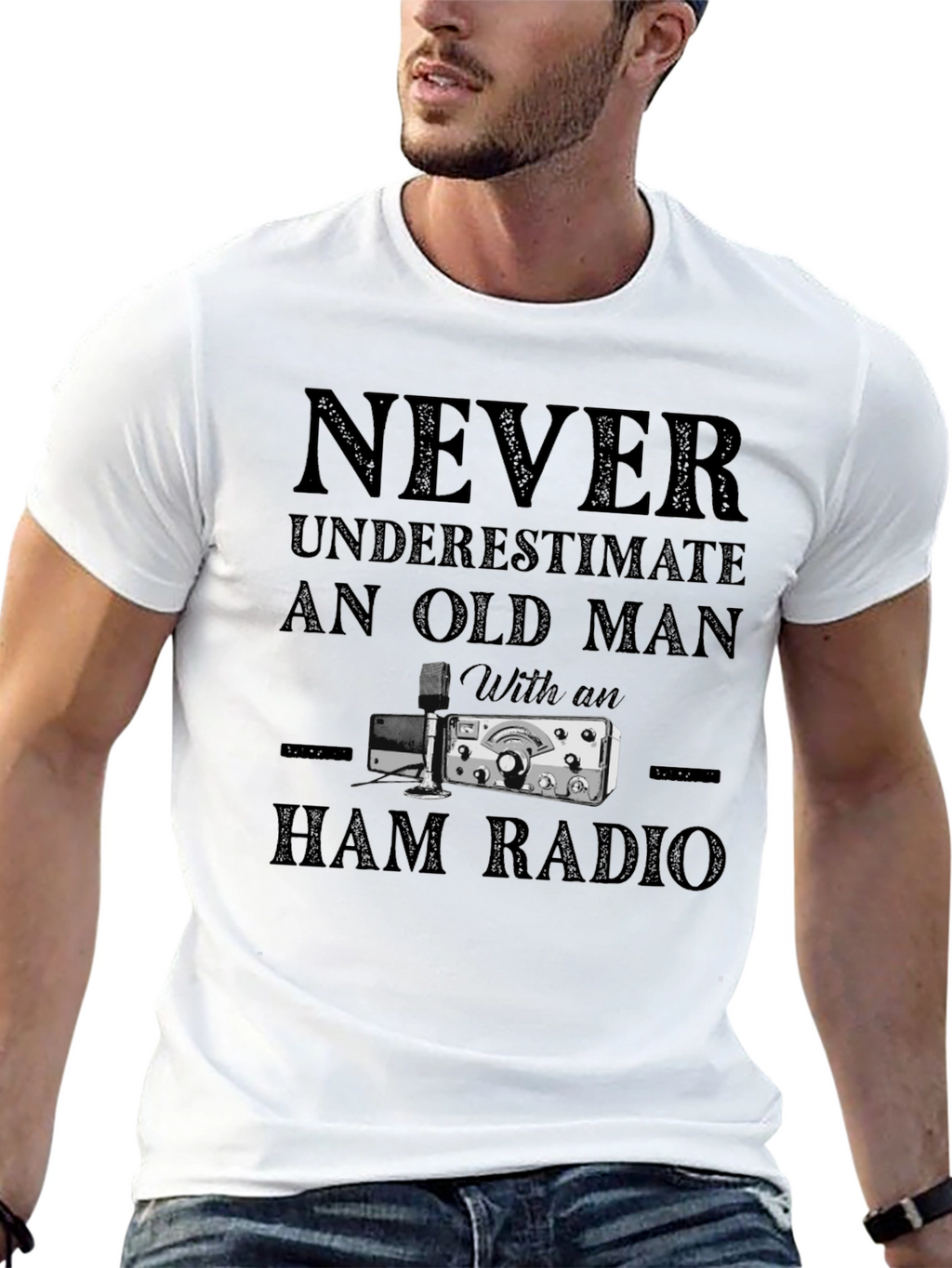 Old Man Ham Radio T-Shirt