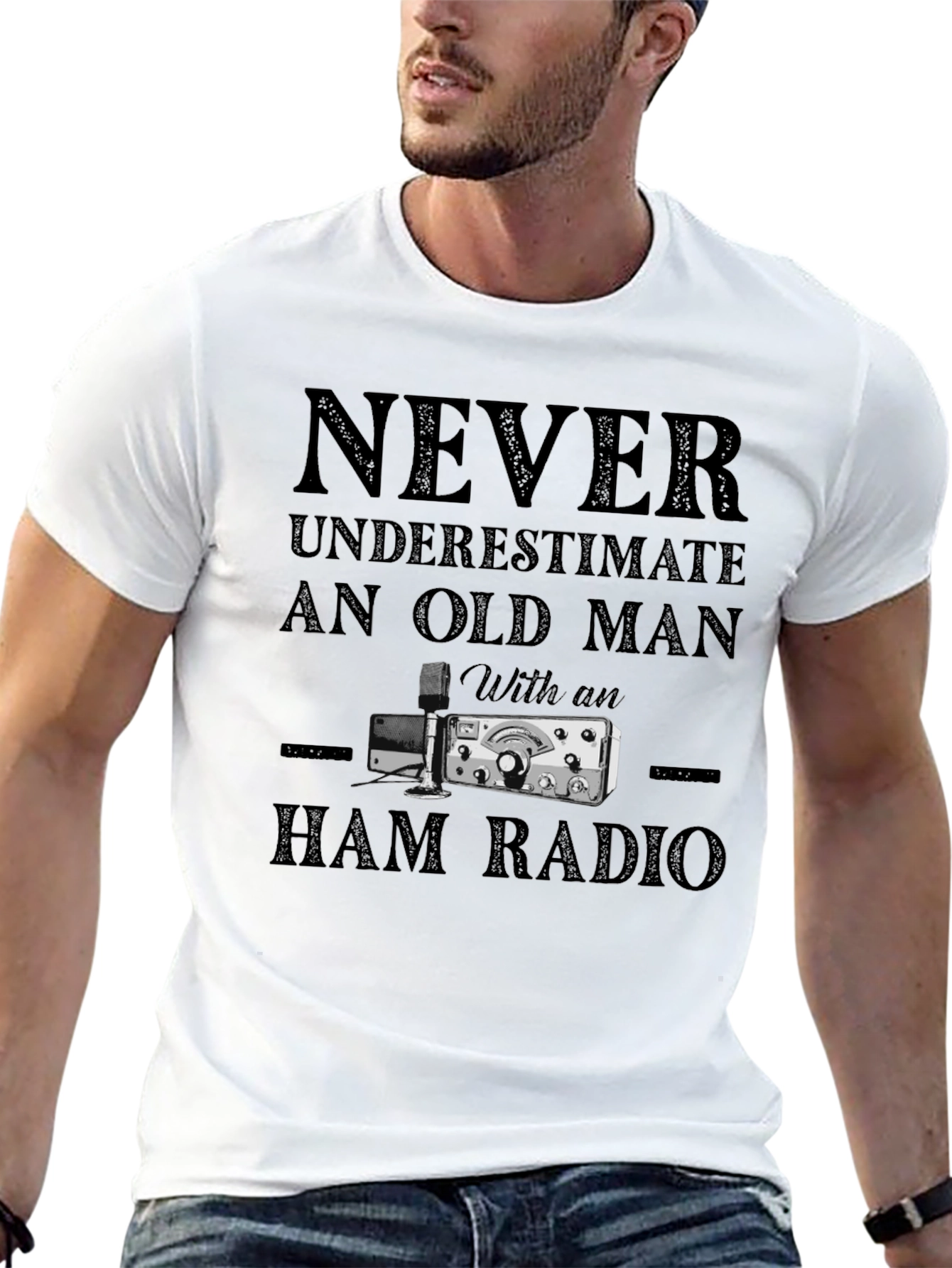 Old Man Ham Radio T-Shirt