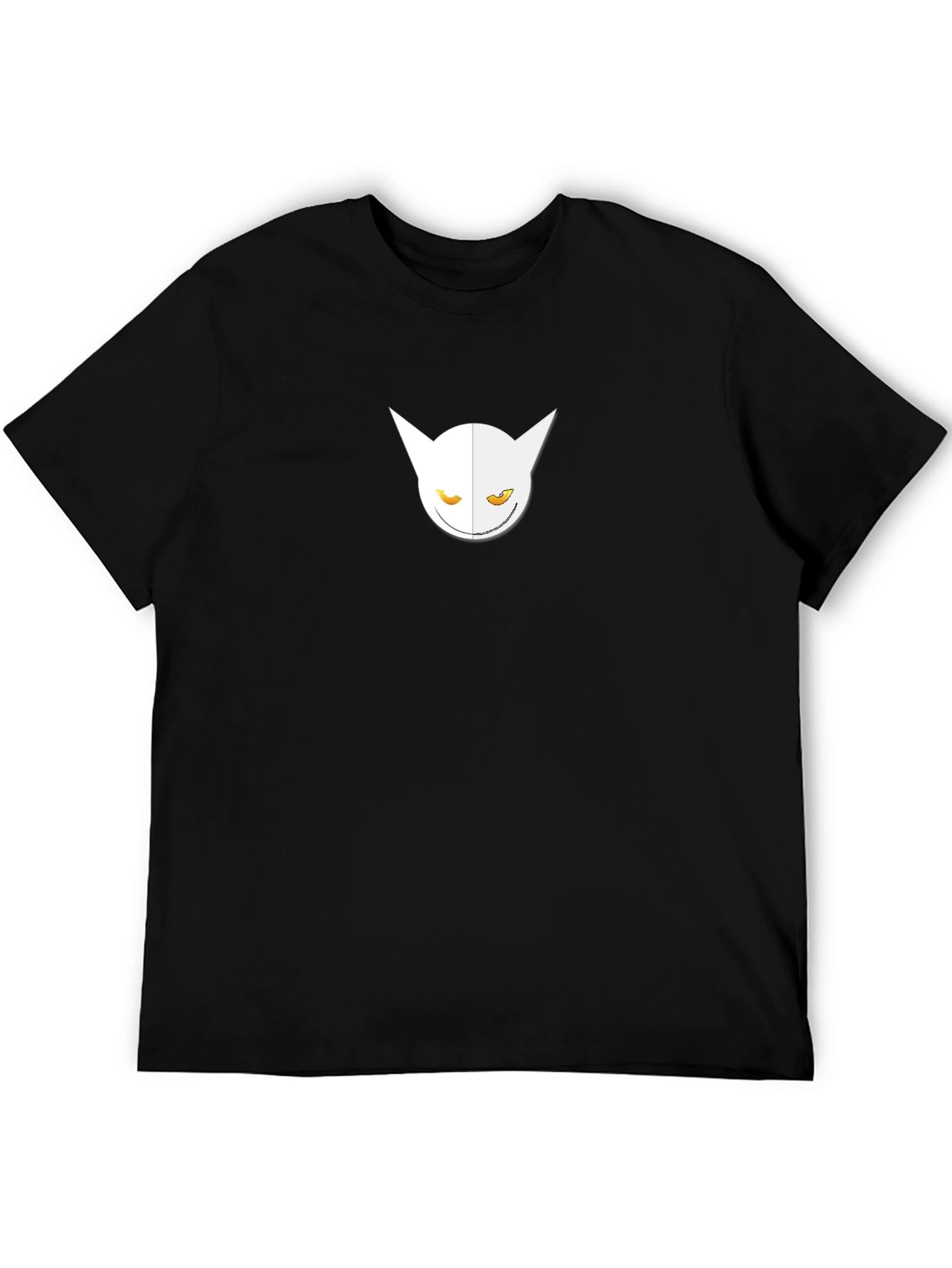 Mens Black T-Shirt with Abstract Graphic Design