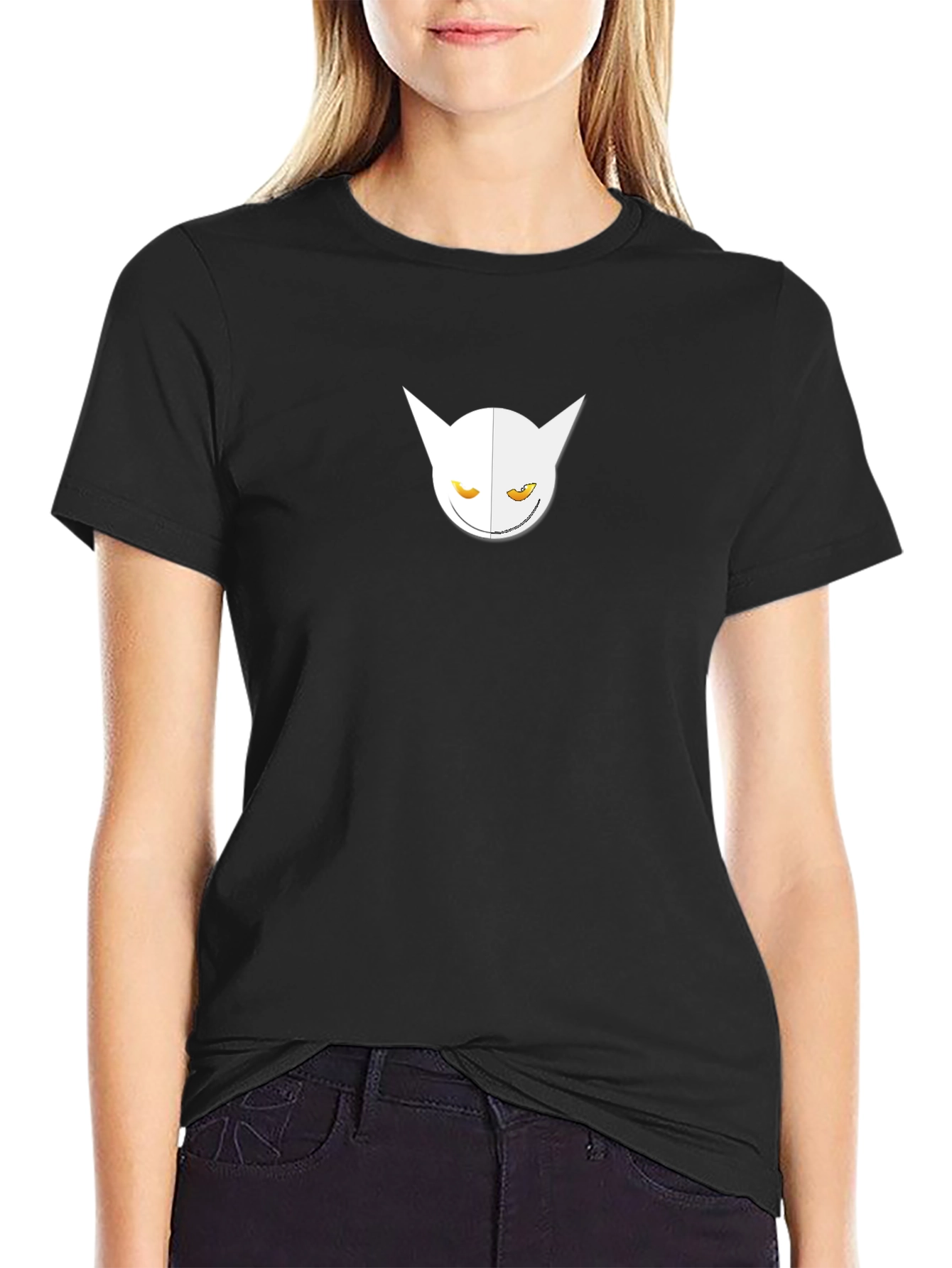 Mens Black T-Shirt with Abstract Graphic Design