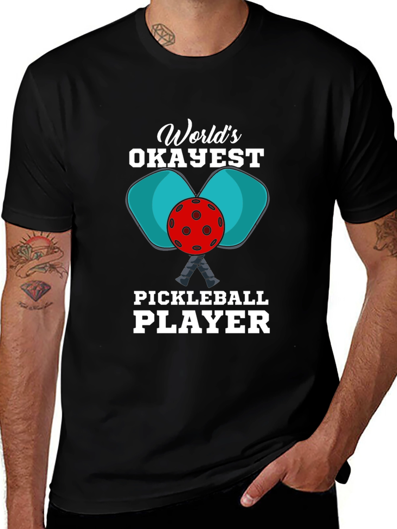 Worlds Okayest Pickleball Player T-Shirt