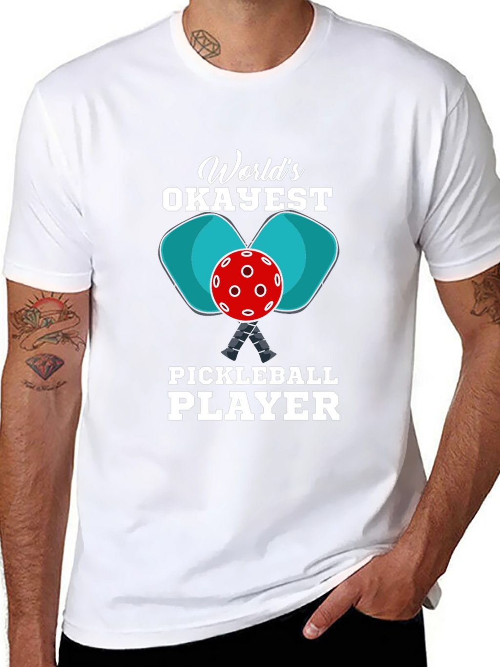 Worlds Okayest Pickleball Player T-Shirt