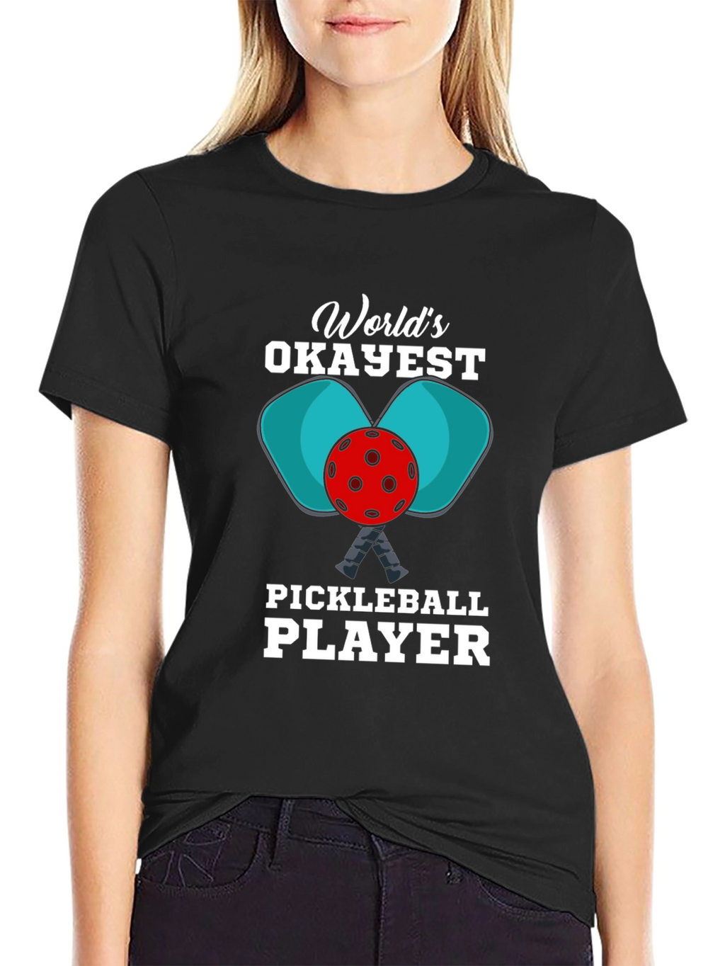 Worlds Okayest Pickleball Player T-Shirt