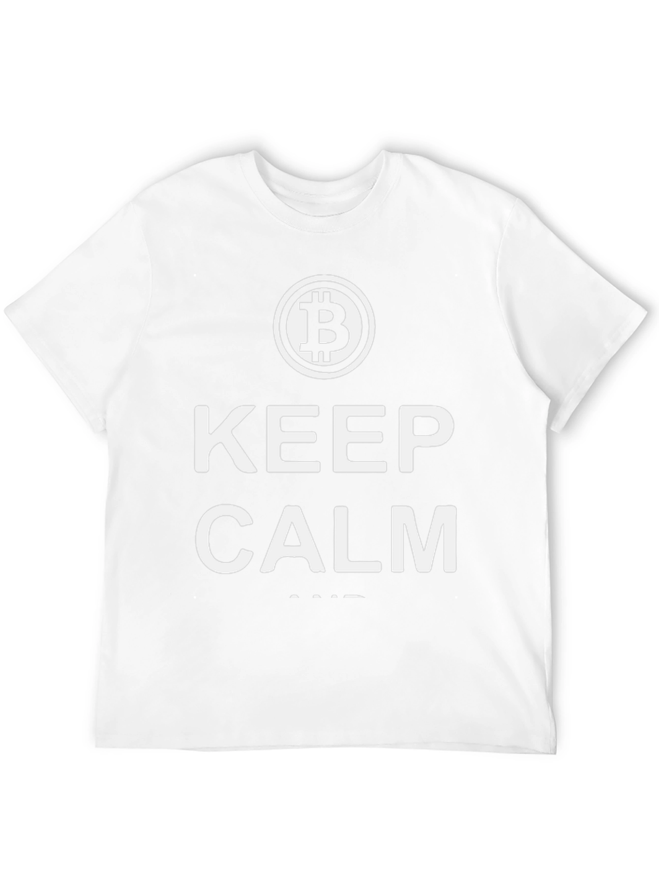 Keep Calm and Bitcoin T-Shirt - Black Crypto Tee