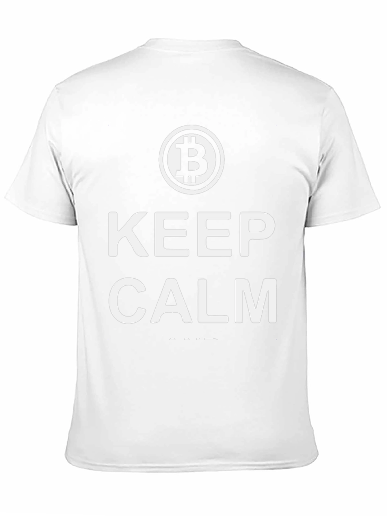 Keep Calm and Bitcoin T-Shirt - Black Crypto Tee