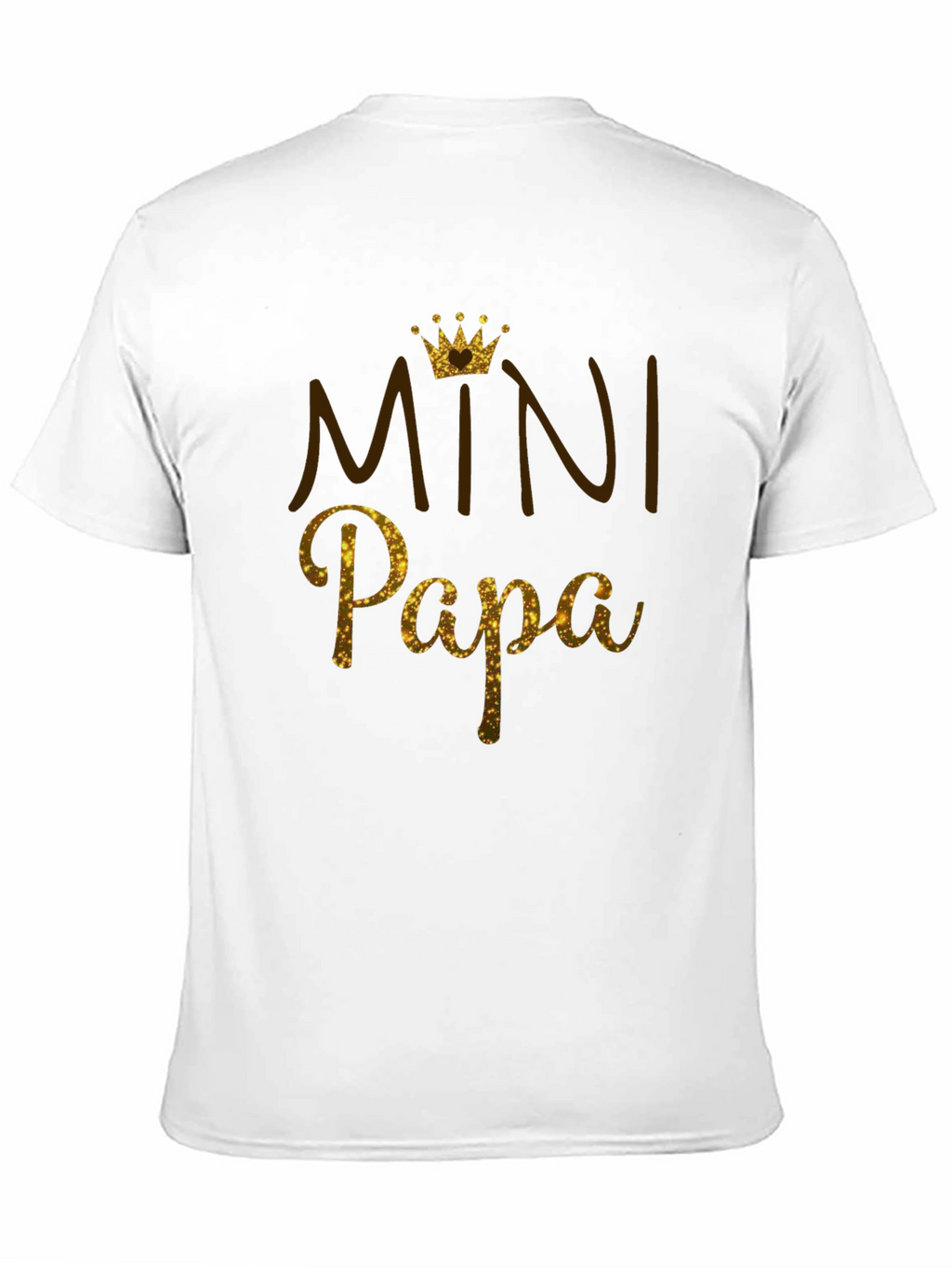 Mini Papa T-Shirt - Gold Glitter