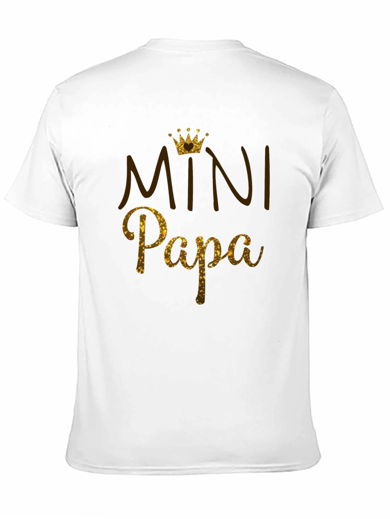 Mini Papa T-Shirt - Gold Glitter