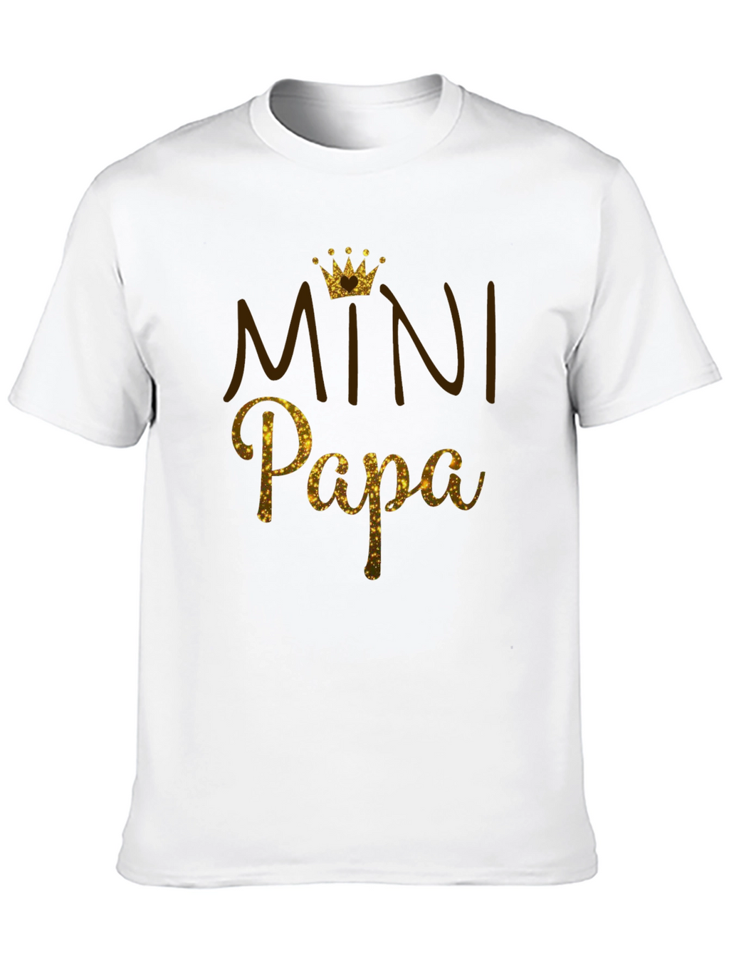 Mini Papa T-Shirt - Gold Glitter