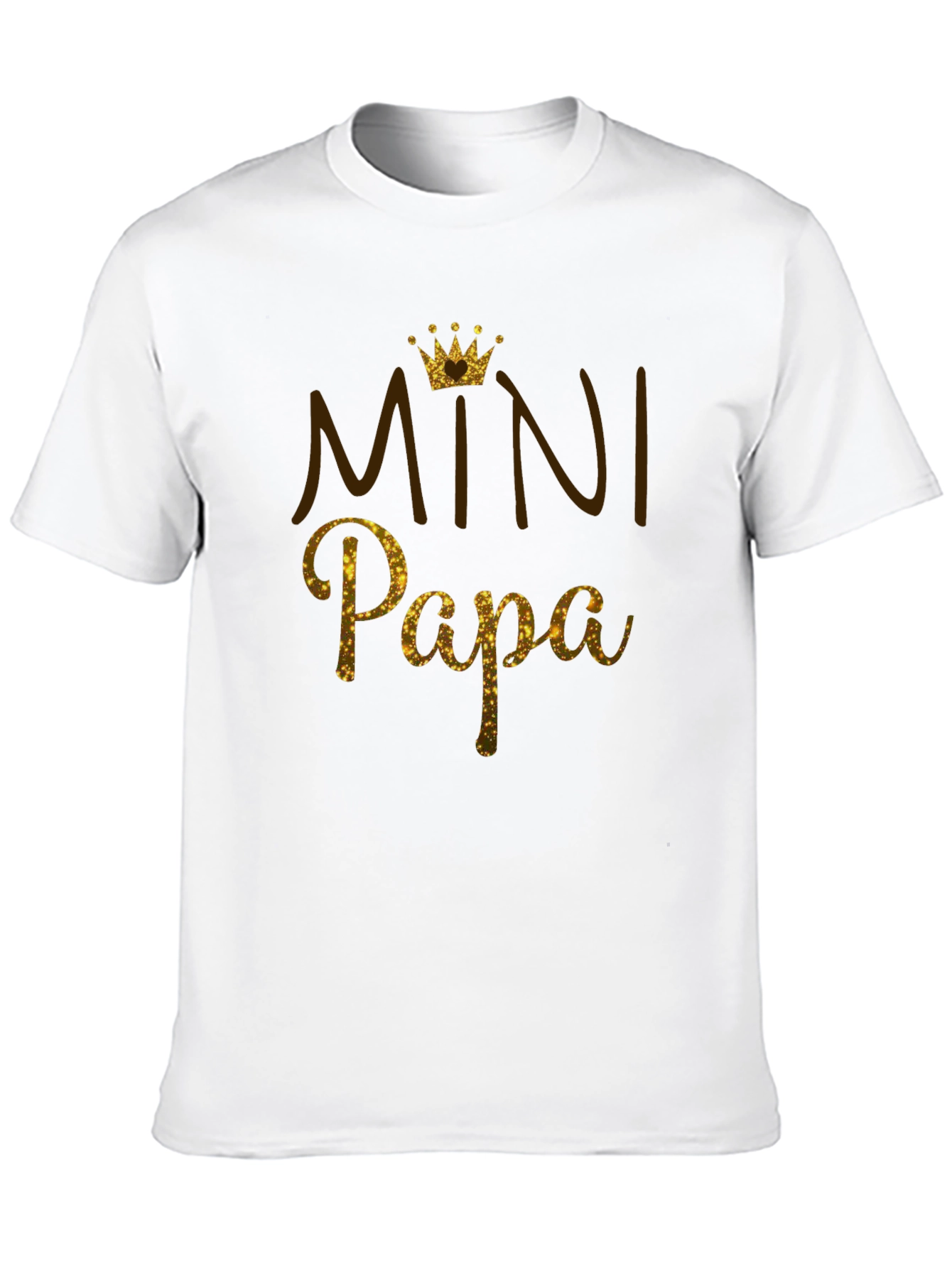 Mini Papa T-Shirt - Gold Glitter