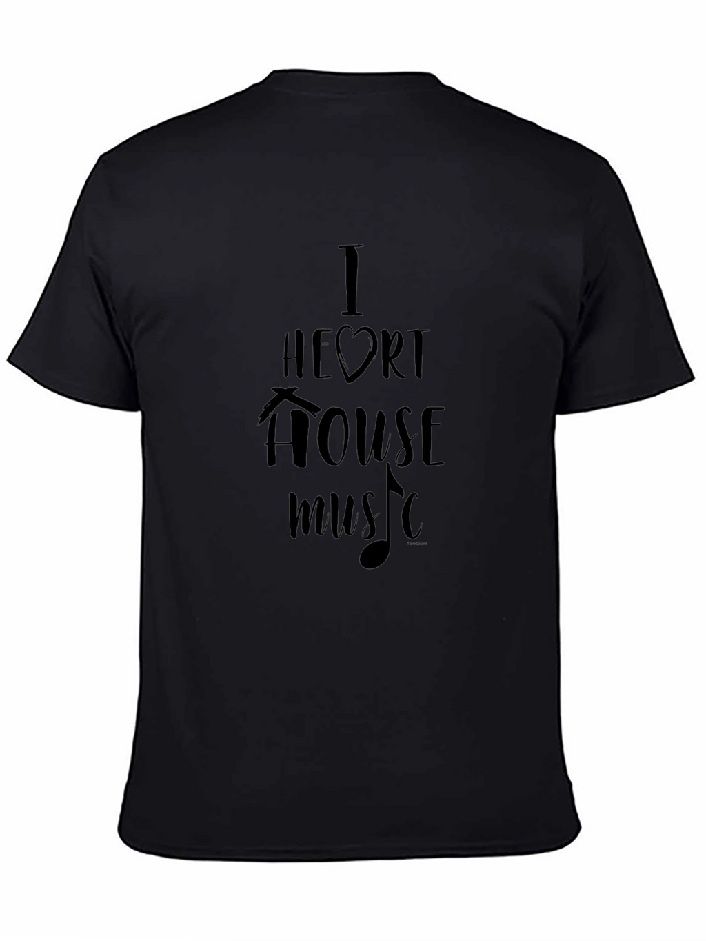I Heart House Music Black Graphic Tee