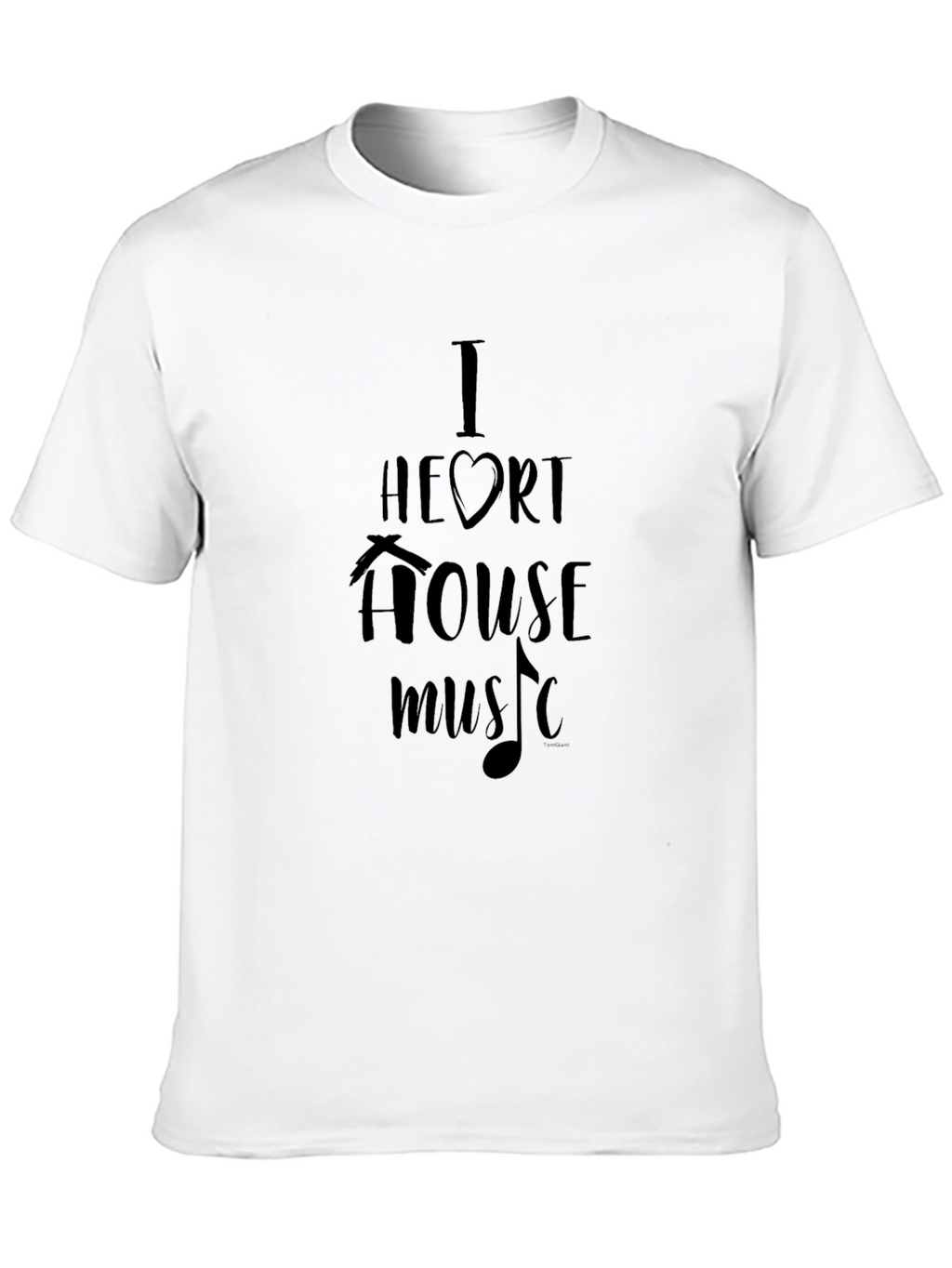 I Heart House Music Black Graphic Tee