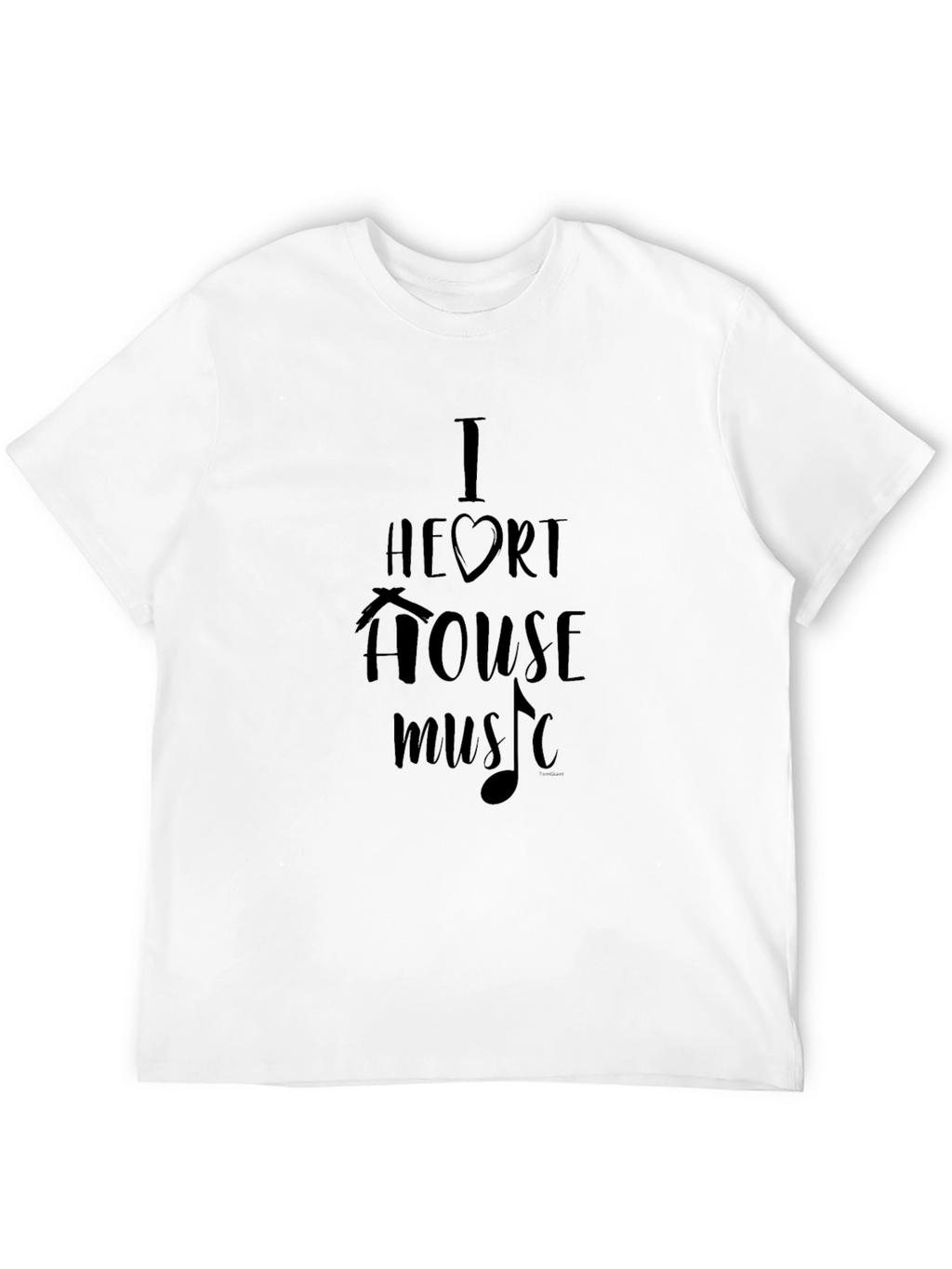 I Heart House Music Black Graphic Tee