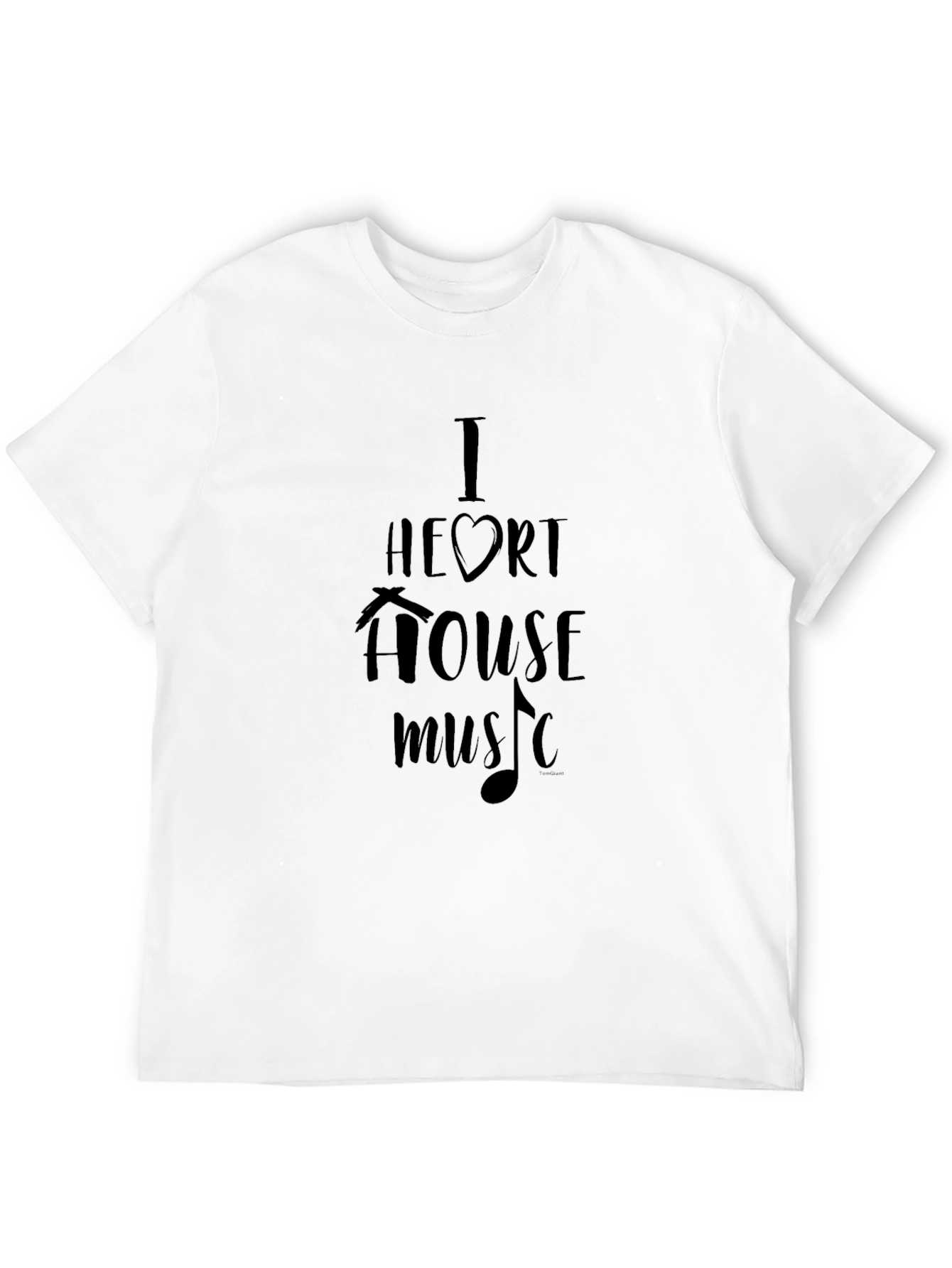 I Heart House Music Black Graphic Tee