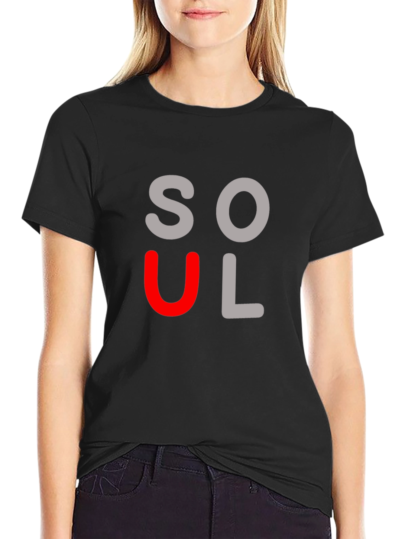 Soulful Black Graphic Tee