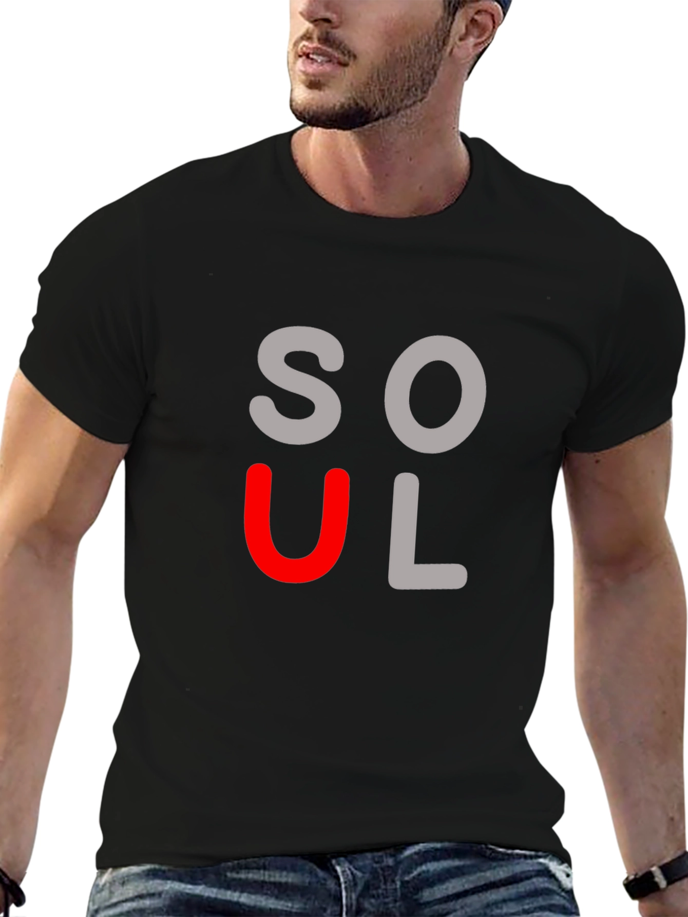 Soulful Black Graphic Tee