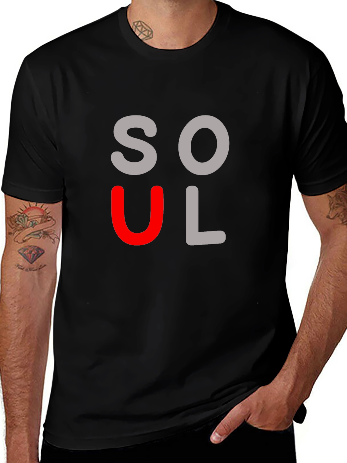 Soulful Black Graphic Tee