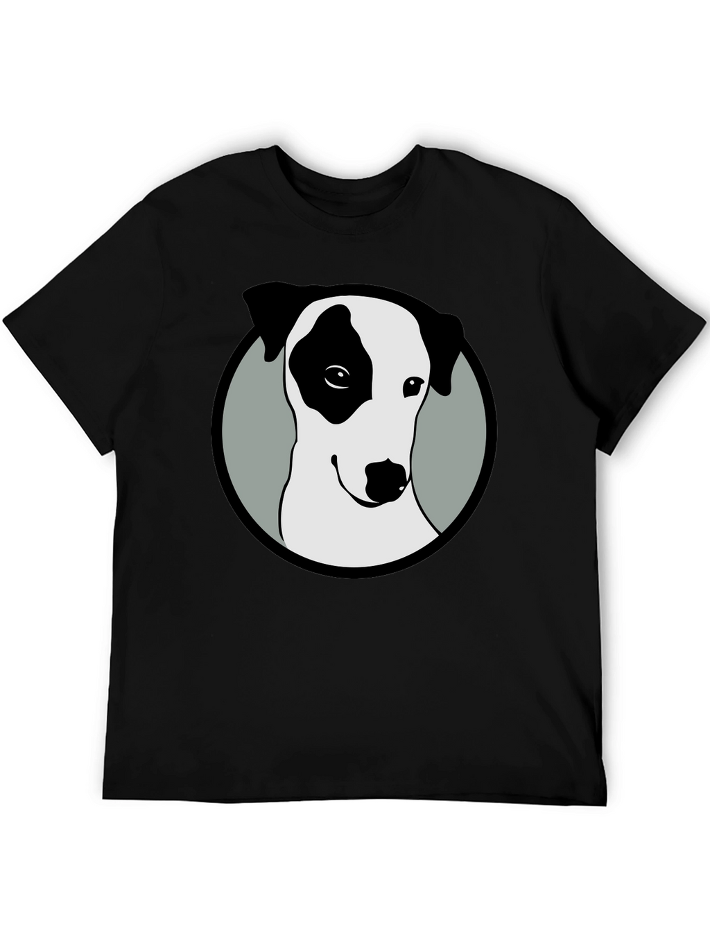 Dog Graphic Tee - Black Cotton Blend