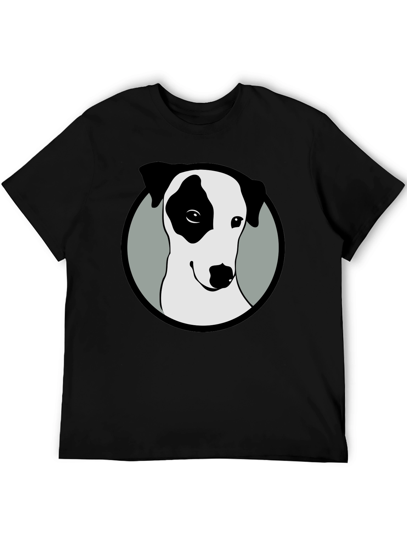 Dog Graphic Tee - Black Cotton Blend