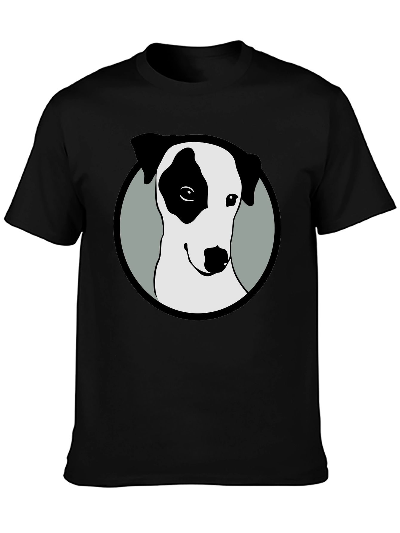 Dog Graphic Tee - Black Cotton Blend