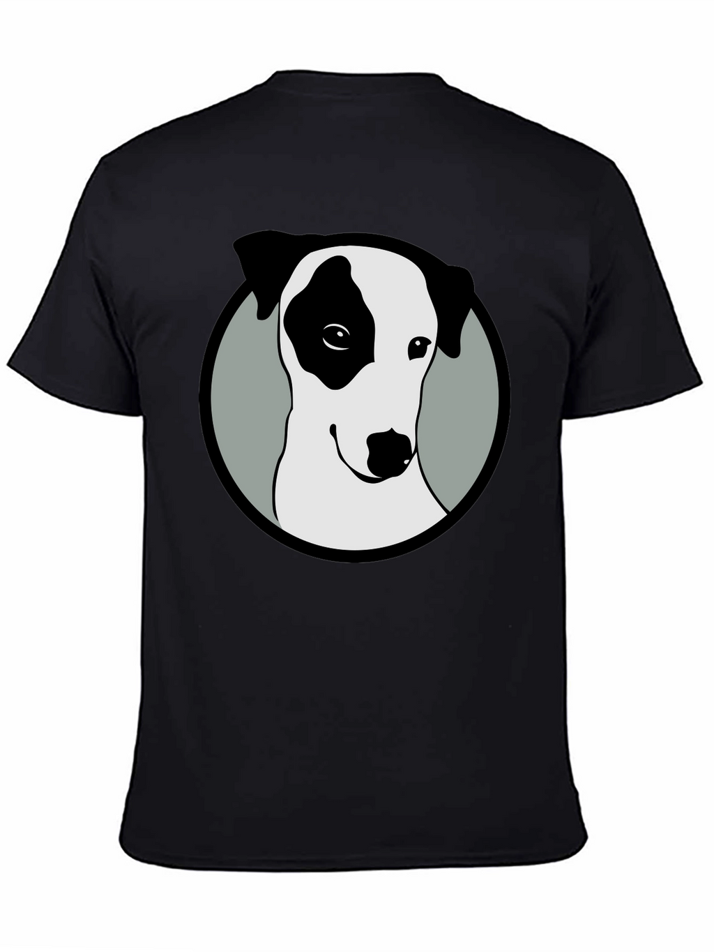 Dog Graphic Tee - Black Cotton Blend