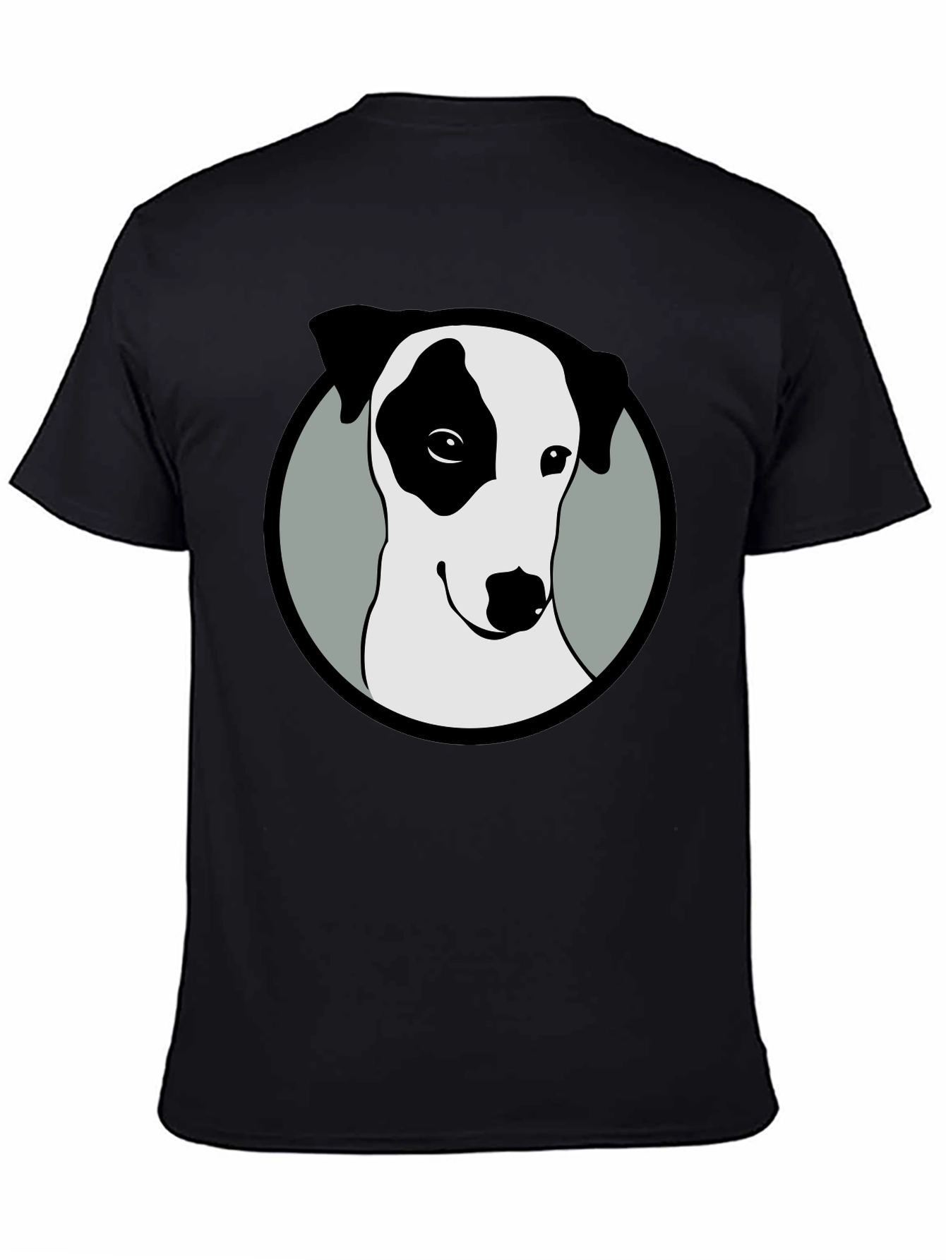 Dog Graphic Tee - Black Cotton Blend