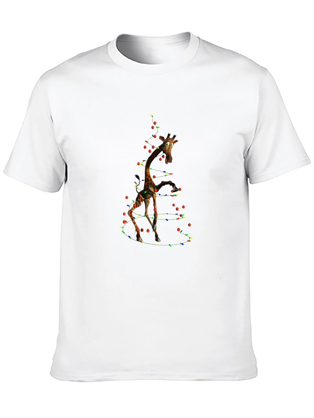 Giraffe Christmas Light T-Shirt