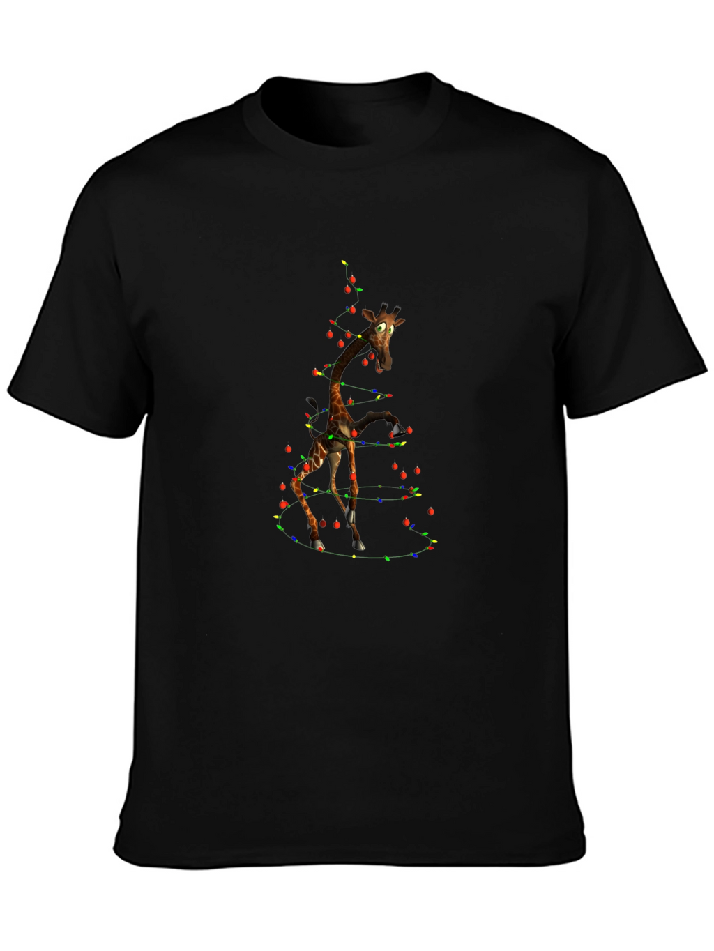 Giraffe Christmas Light T-Shirt