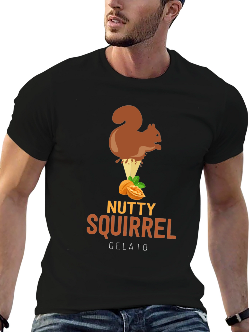 Nutty Squirrel Gelato T-Shirt - Fun Graphic Tee