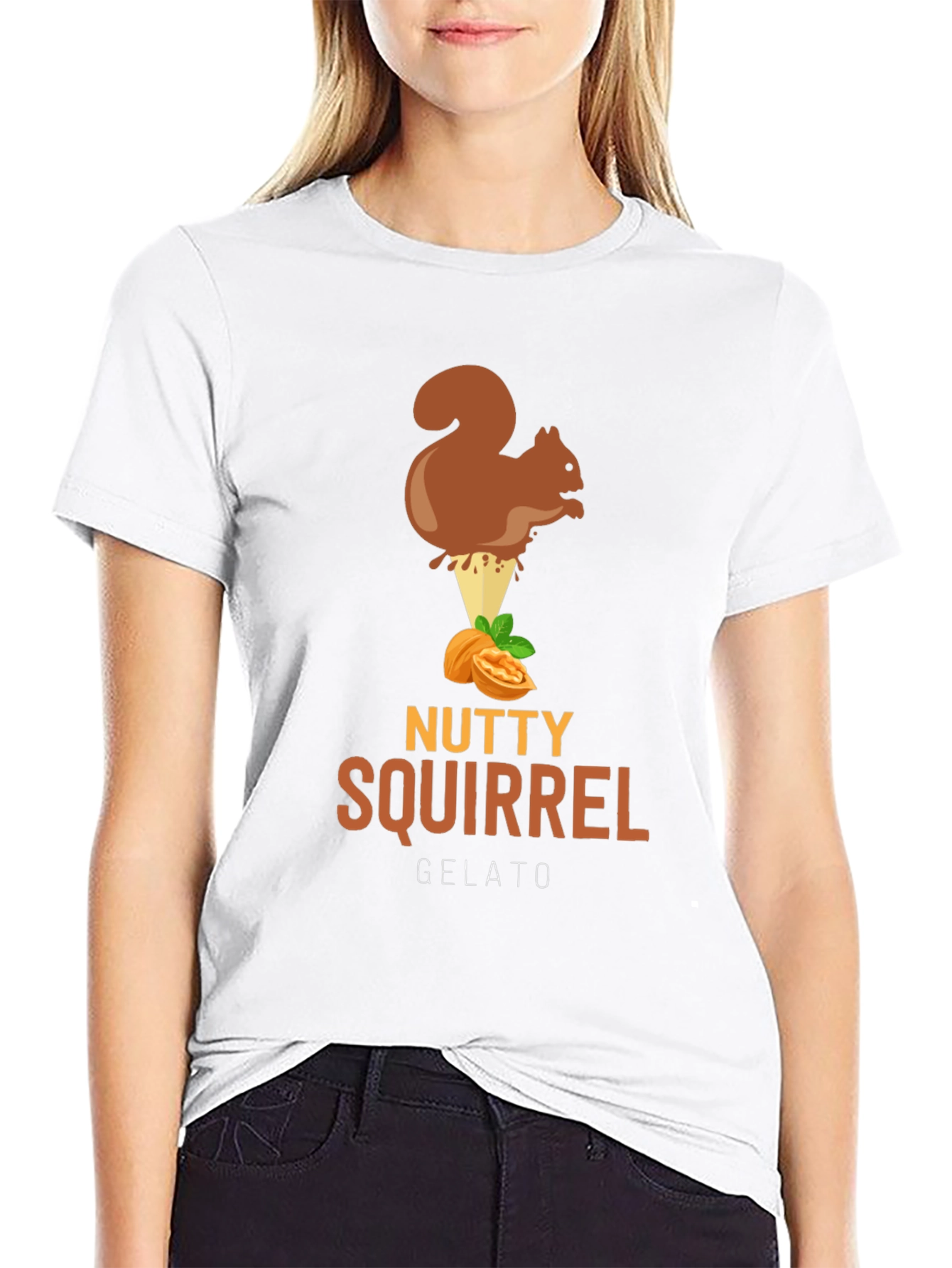 Nutty Squirrel Gelato T-Shirt - Fun Graphic Tee