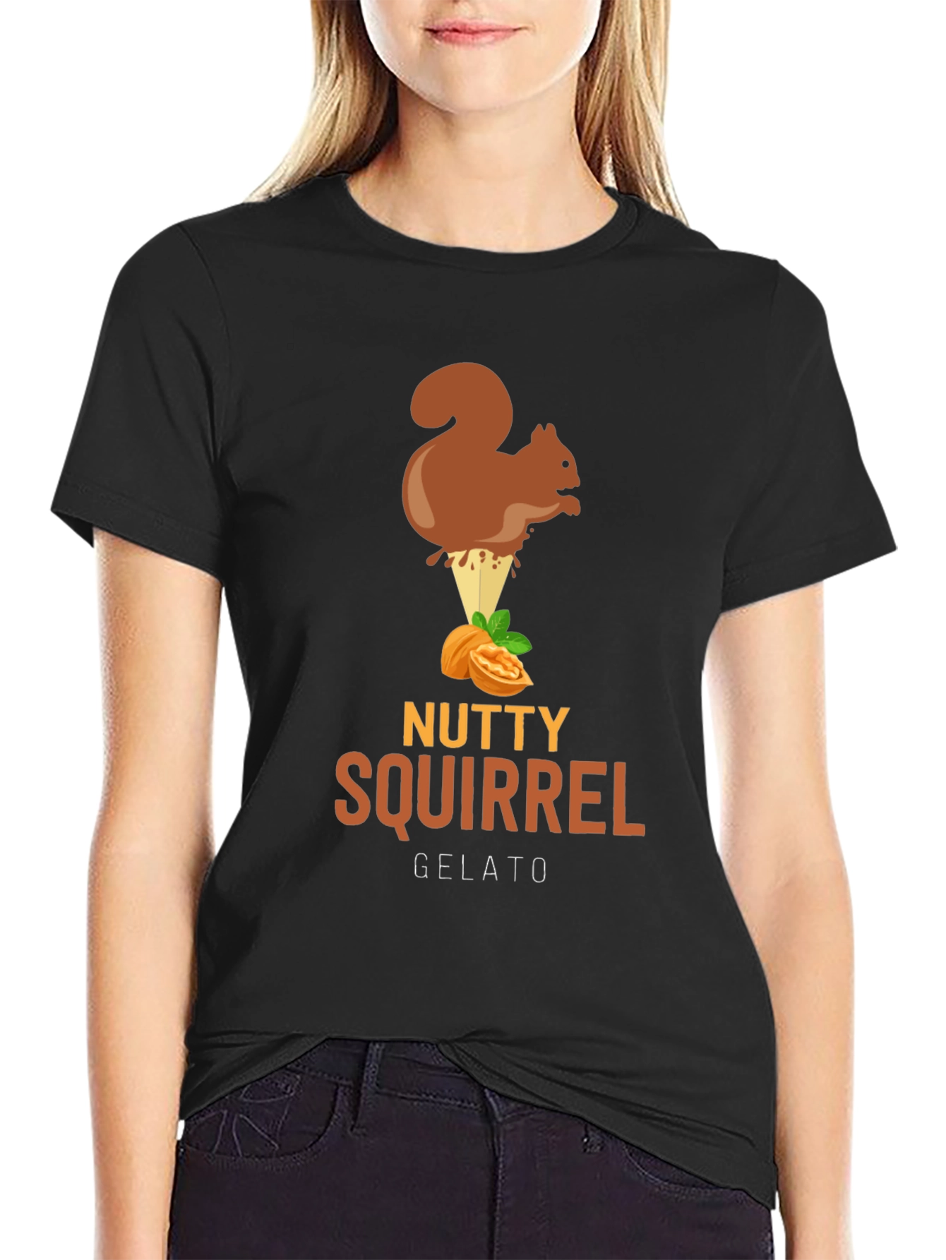 Nutty Squirrel Gelato T-Shirt - Fun Graphic Tee