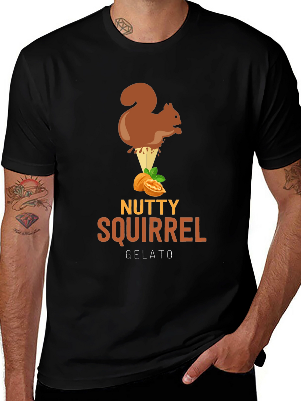 Nutty Squirrel Gelato T-Shirt - Fun Graphic Tee