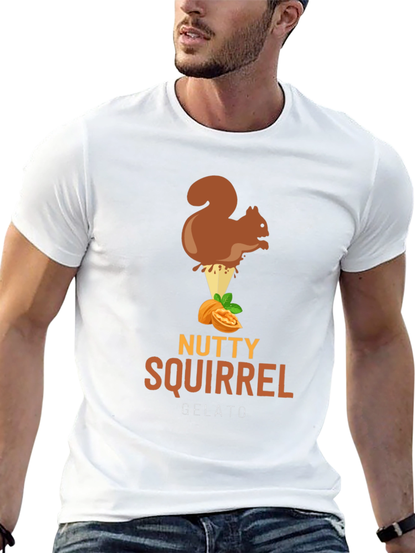 Nutty Squirrel Gelato T-Shirt - Fun Graphic Tee