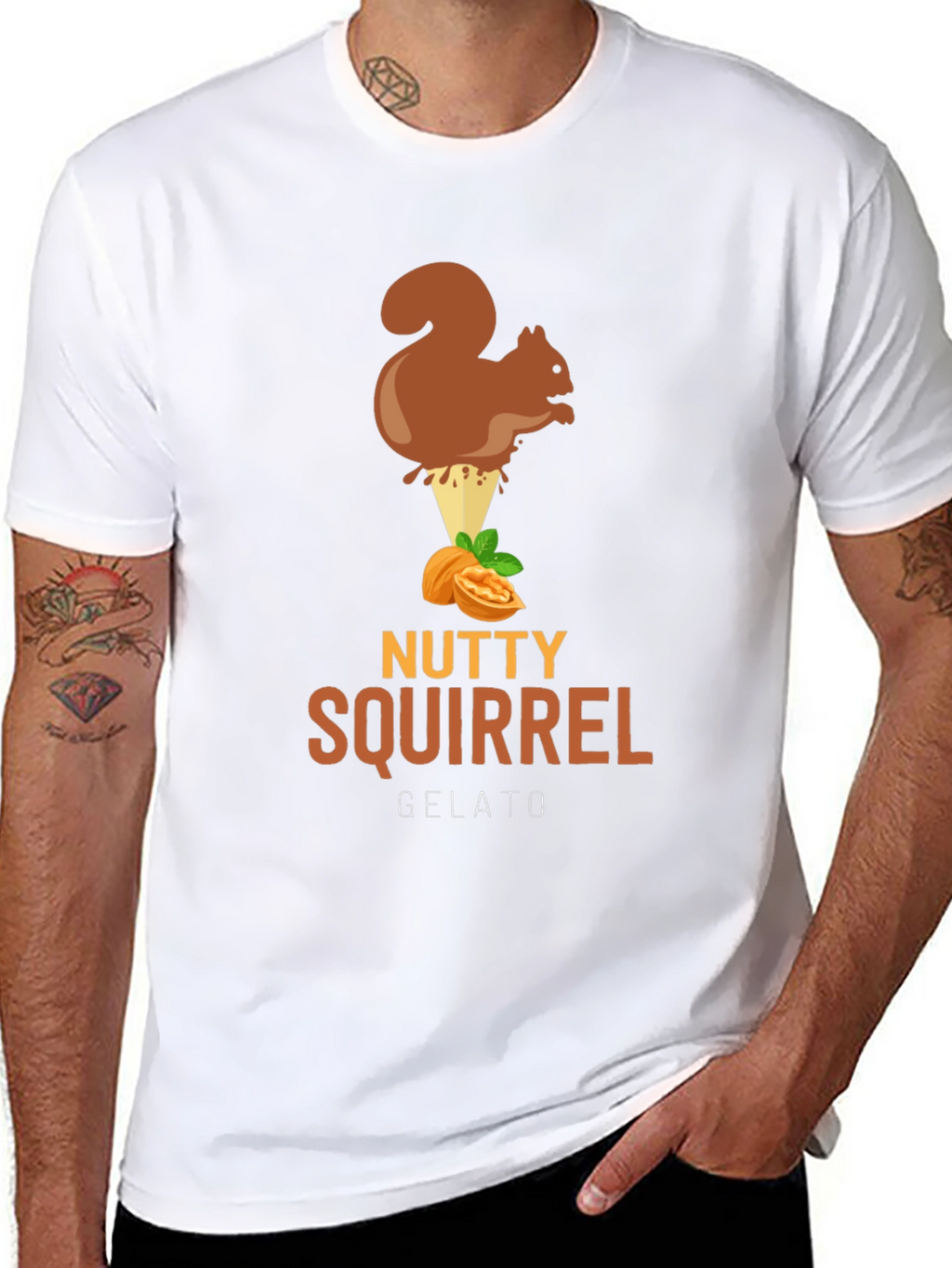 Nutty Squirrel Gelato T-Shirt - Fun Graphic Tee