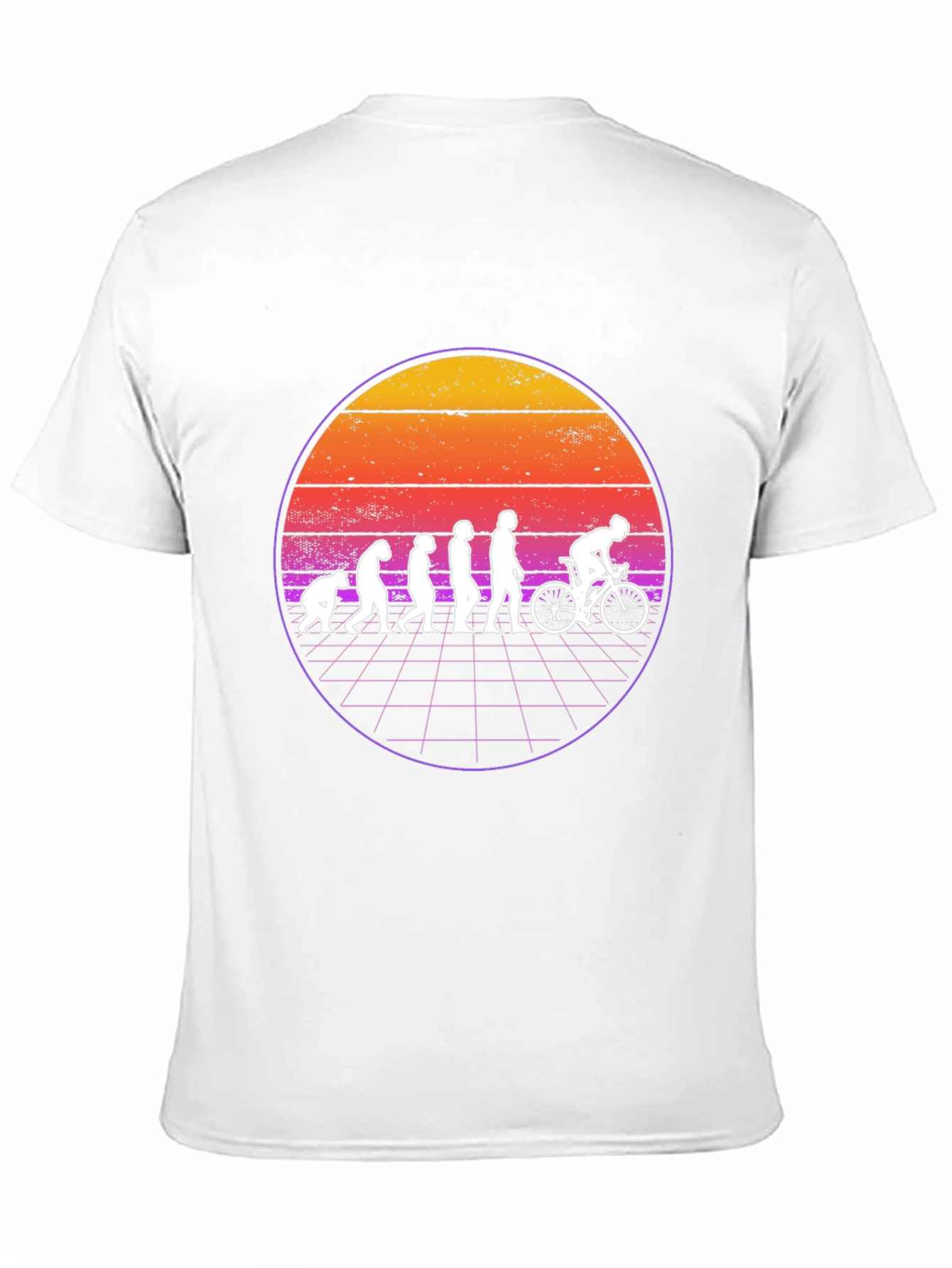 Evolution of Cycling T-Shirt - Retro Sunset