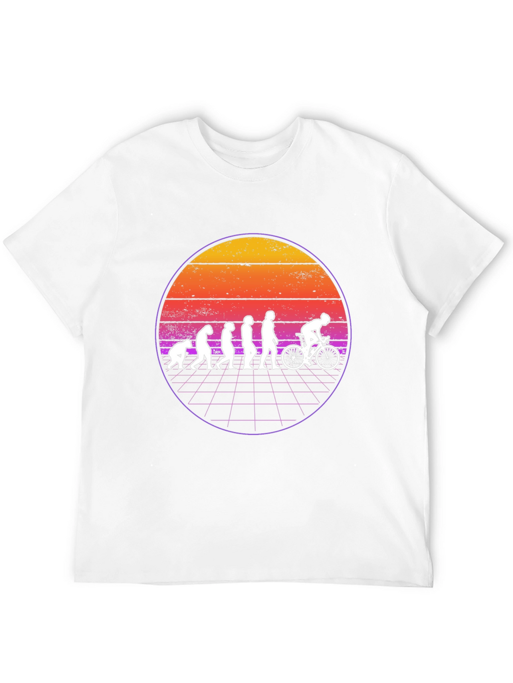 Evolution of Cycling T-Shirt - Retro Sunset