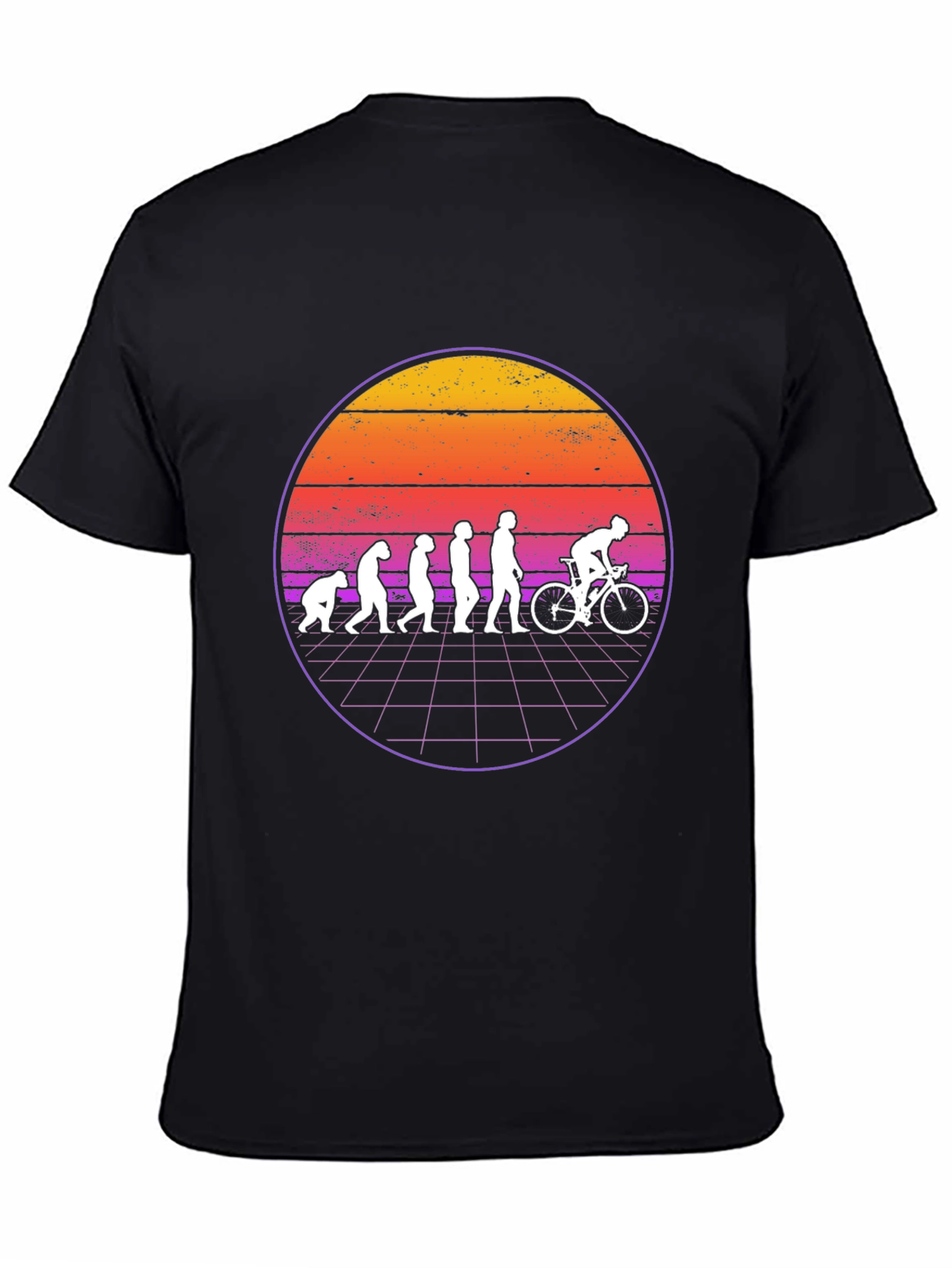 Evolution of Cycling T-Shirt - Retro Sunset