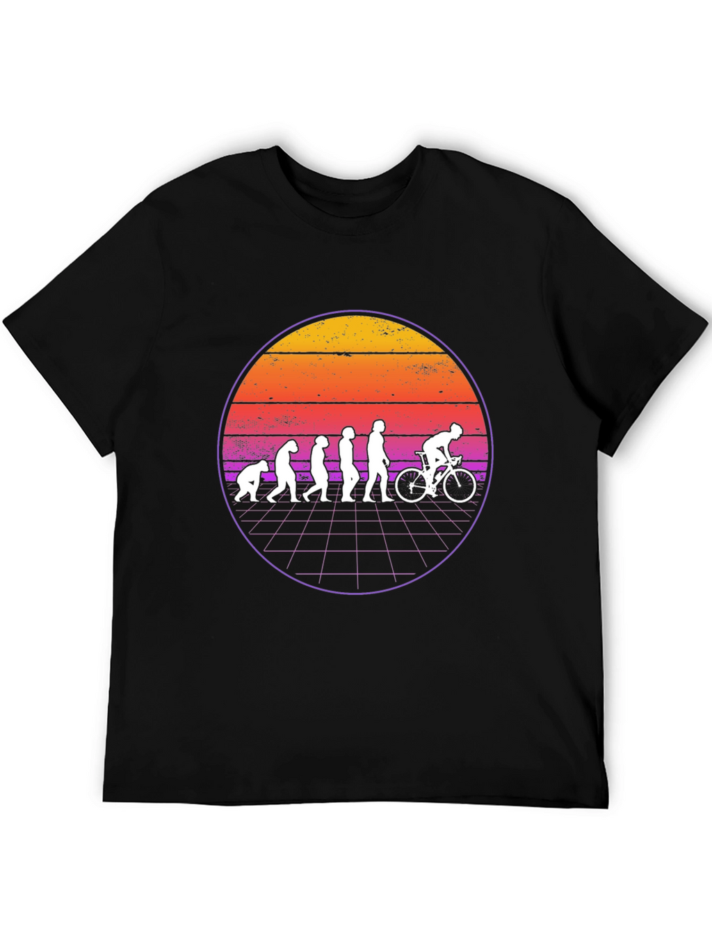 Evolution of Cycling T-Shirt - Retro Sunset