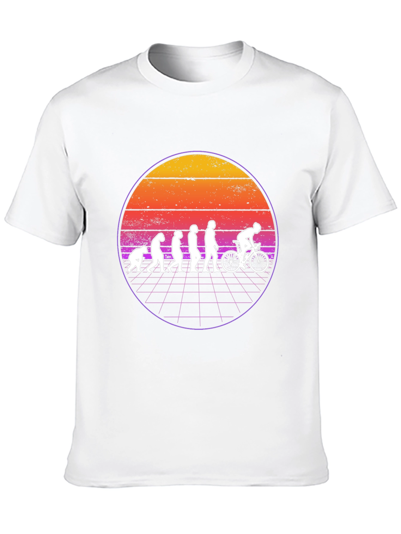 Evolution of Cycling T-Shirt - Retro Sunset