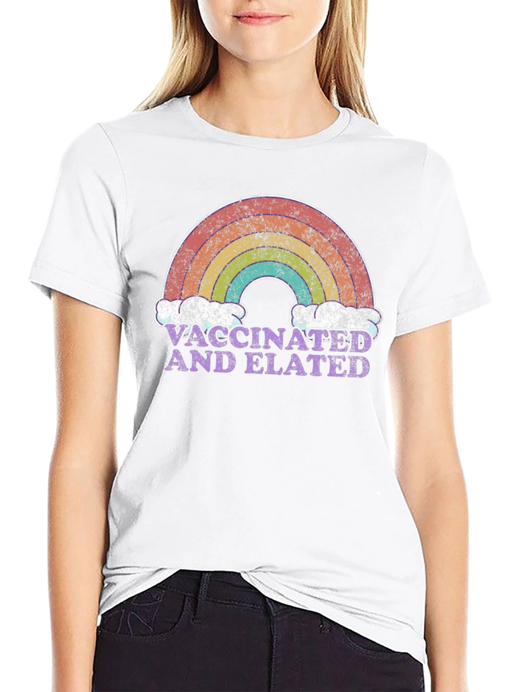 Vaccinated and Elated Rainbow T-Shirt